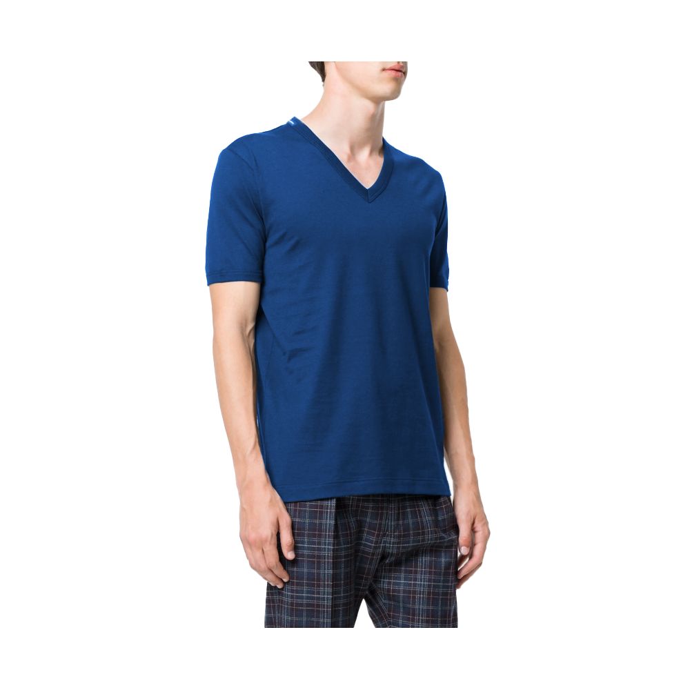 Dolce & Gabbana Blue Cotton T-Shirt