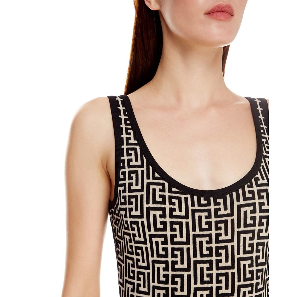 Balmain White Wool Women Bodysuit