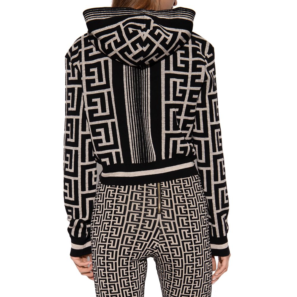 Balmain Black Merino Wool Sweater