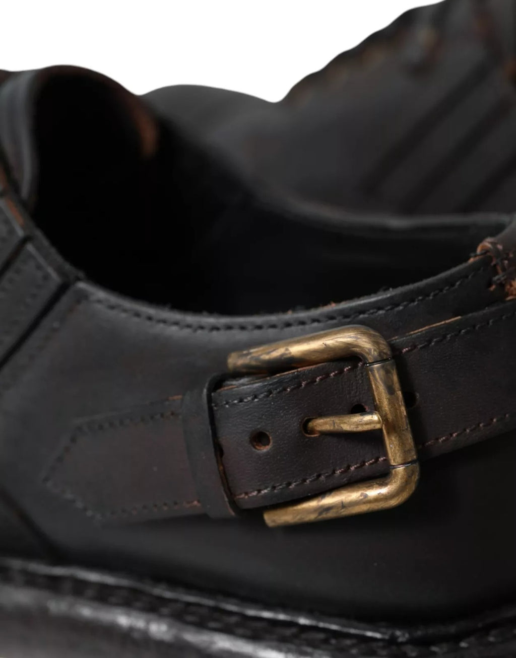 Dolce & Gabbana Brown Leather Lace Up Derby Dress Shoes