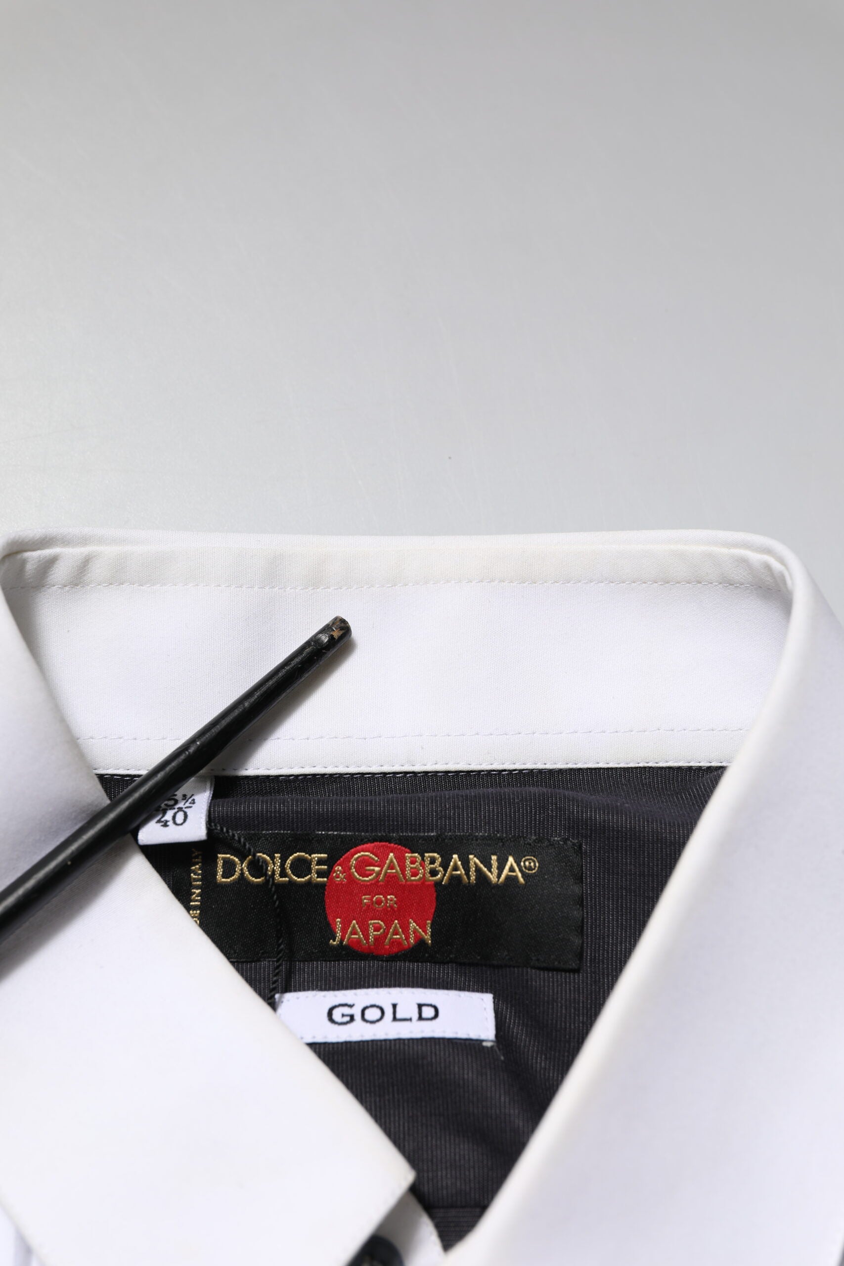Dolce & Gabbana Black White GOLD Long Sleeves Formal Shirt