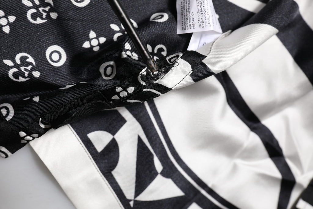 Dolce & Gabbana Black Bandana Casual Short Sleeve Shirt