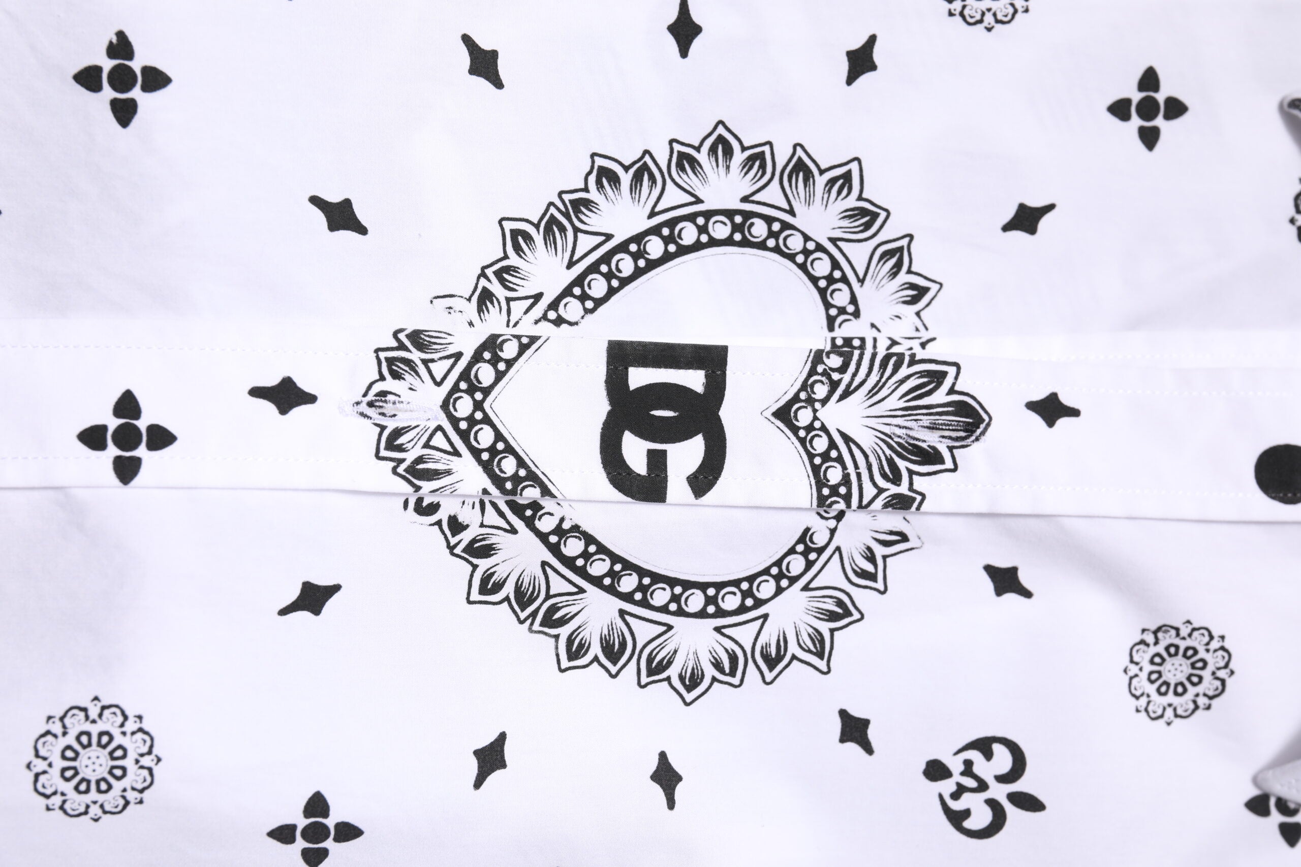 Dolce & Gabbana White Bandana Print MARTINI Dress Shirt