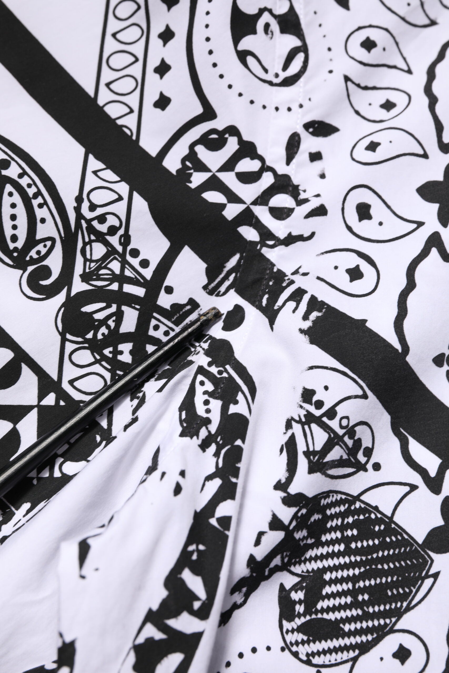 Dolce & Gabbana White Bandana Print MARTINI Dress Shirt