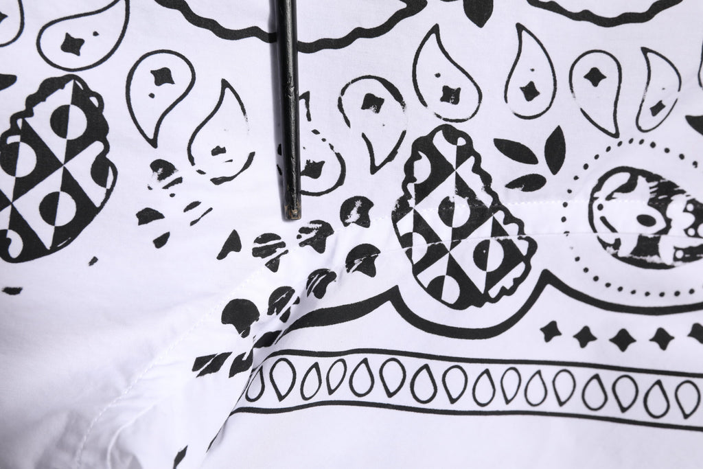 Dolce & Gabbana White Bandana Print MARTINI Dress Shirt