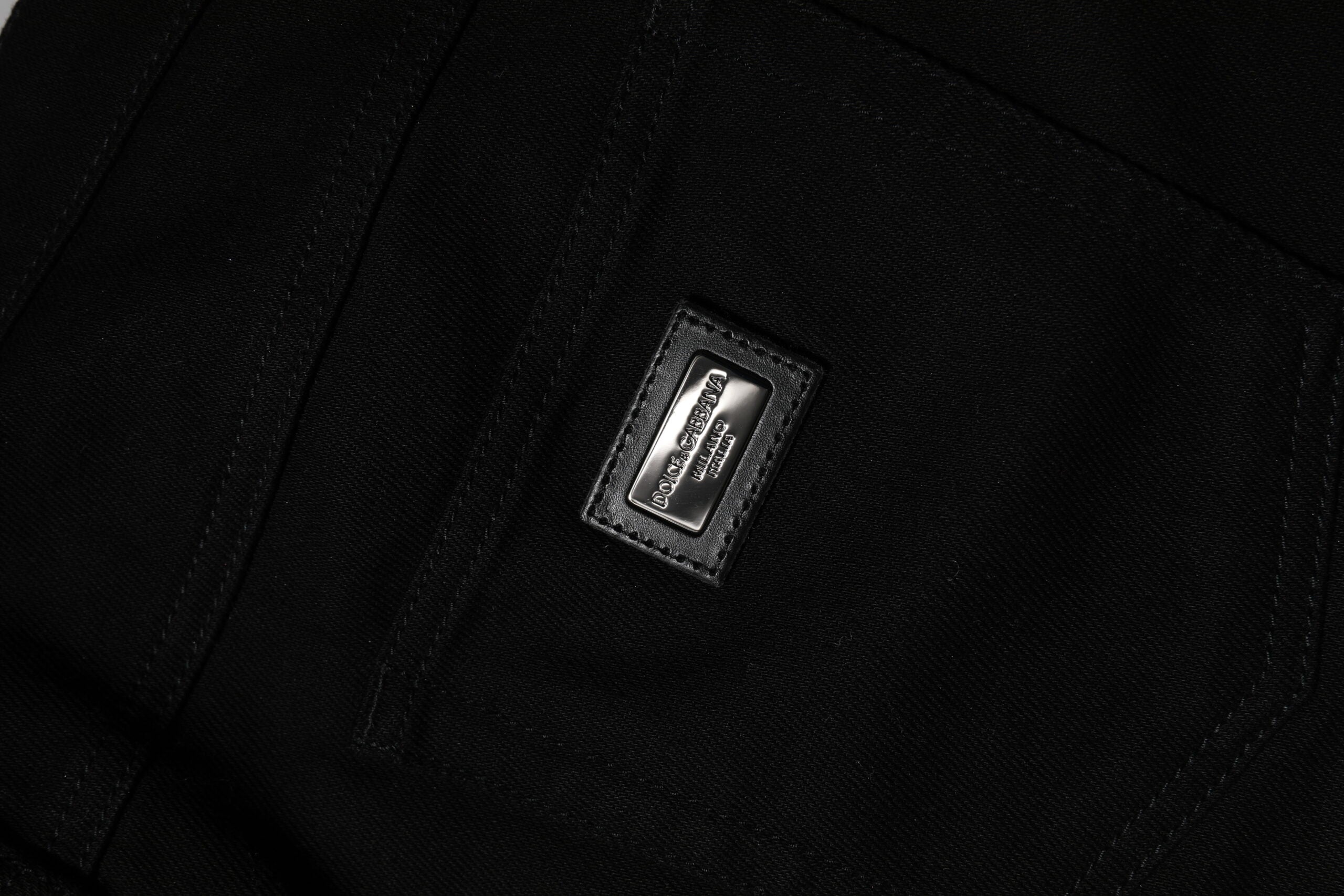 Dolce & Gabbana Black Cotton Low Waist Skinny Denim Jeans