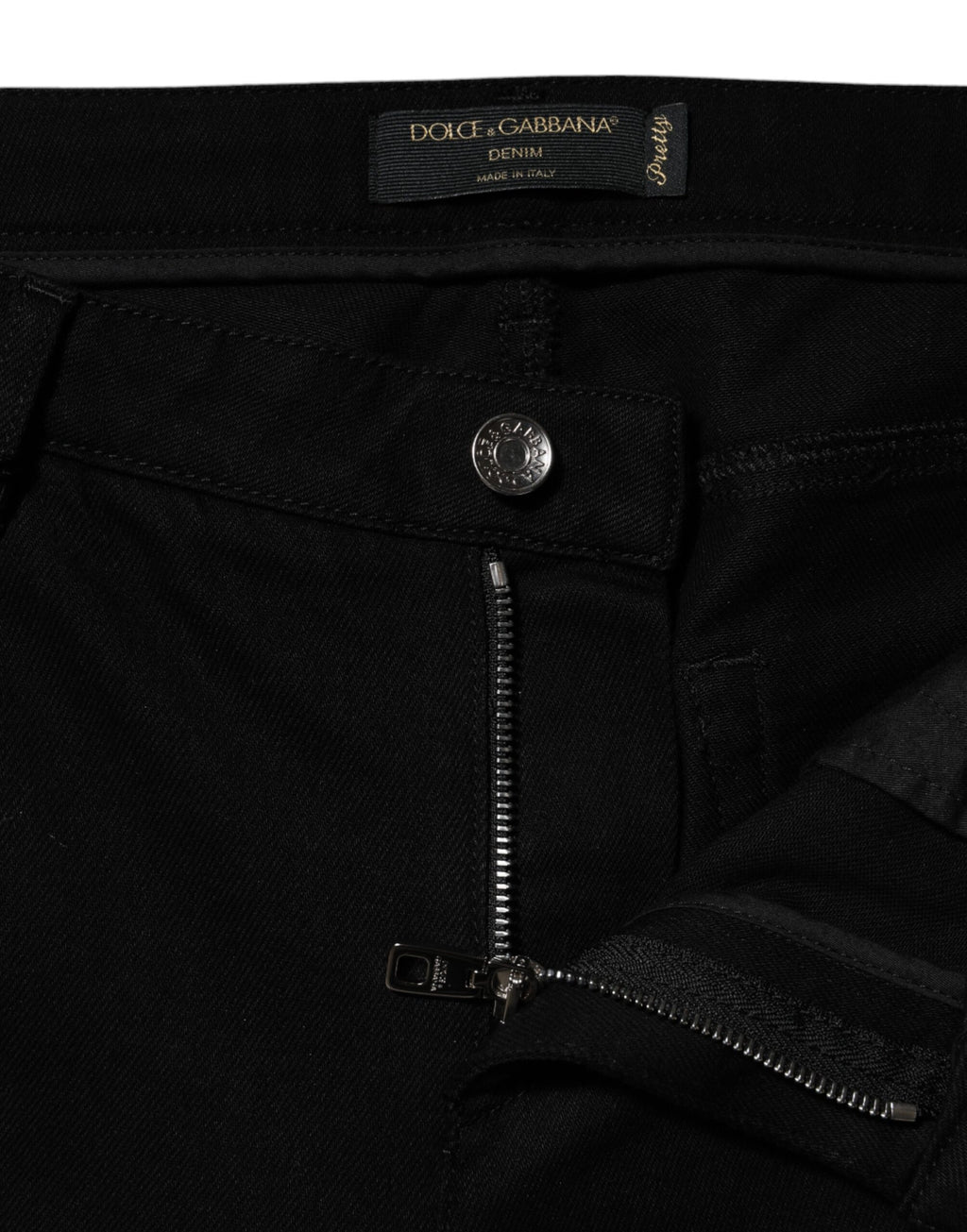 Dolce & Gabbana Black Cotton Low Waist Skinny Denim Jeans
