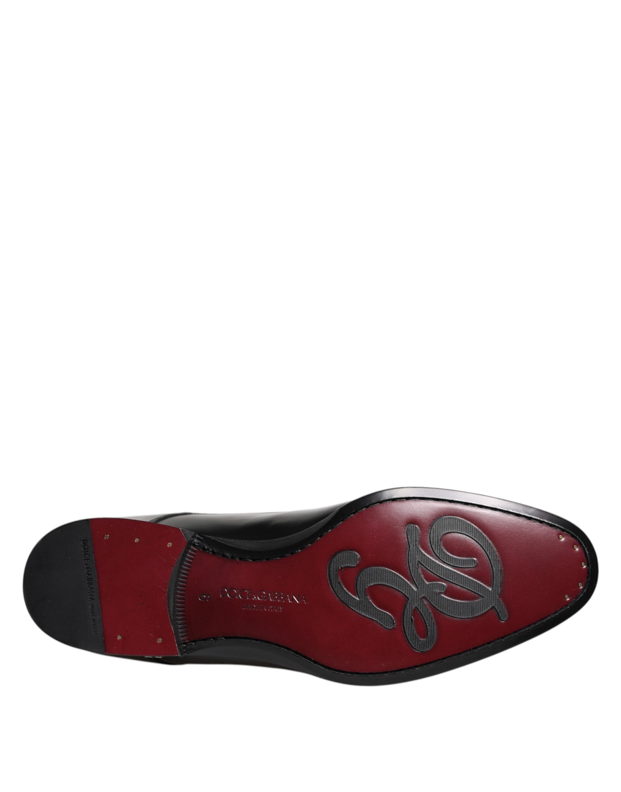 Dolce & Gabbana Black Leather Lace Up Derby Dress Formal Shoes