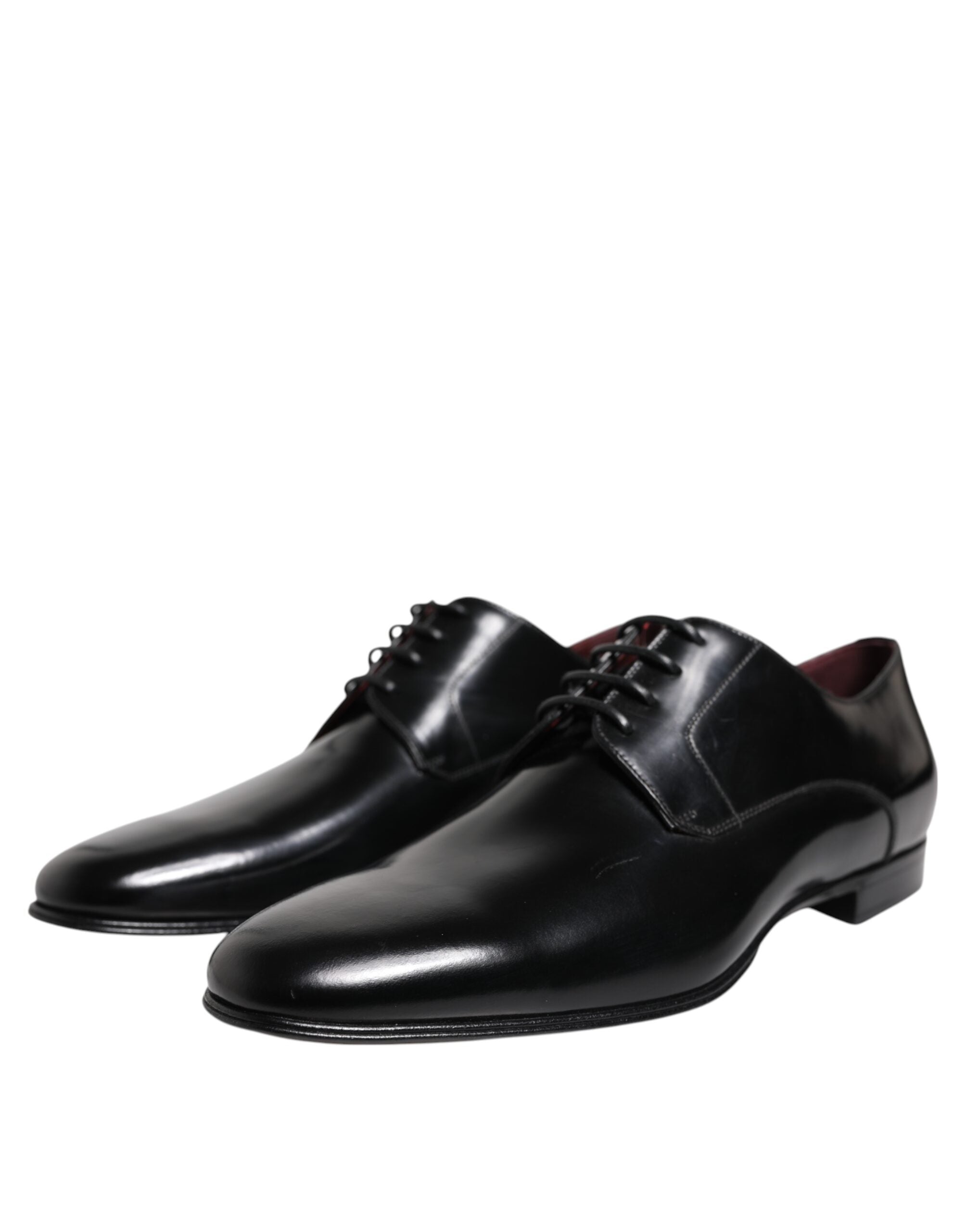 Dolce & Gabbana Black Leather Lace Up Derby Dress Formal Shoes