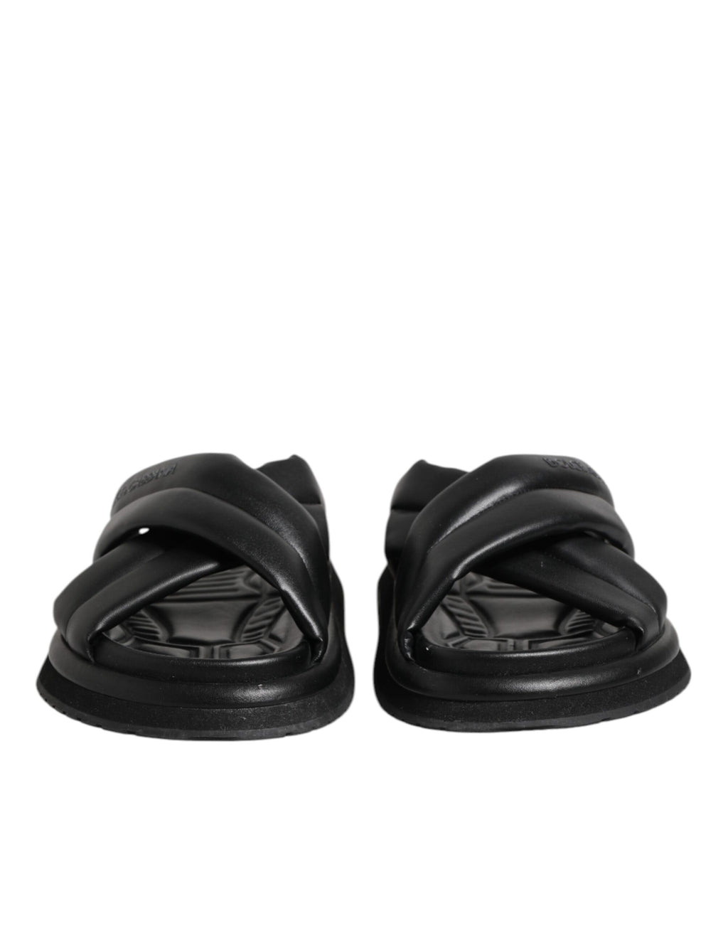 Dolce & Gabbana Black DG Logo Slides Sandals Beachwear Shoes
