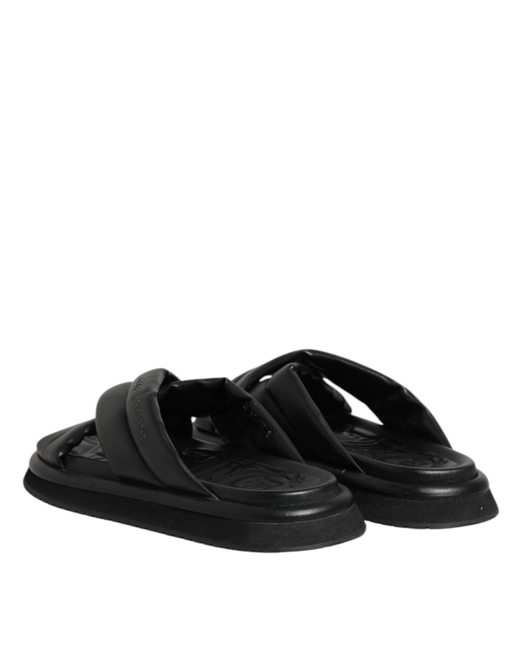 Dolce & Gabbana Black DG Logo Slides Sandals Beachwear Shoes