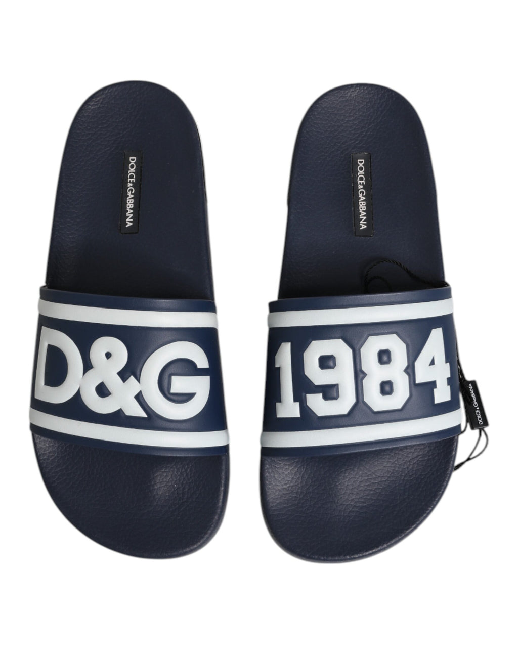 Dolce & Gabbana Blue DG Logo Slides Sandals Beachwear Shoes