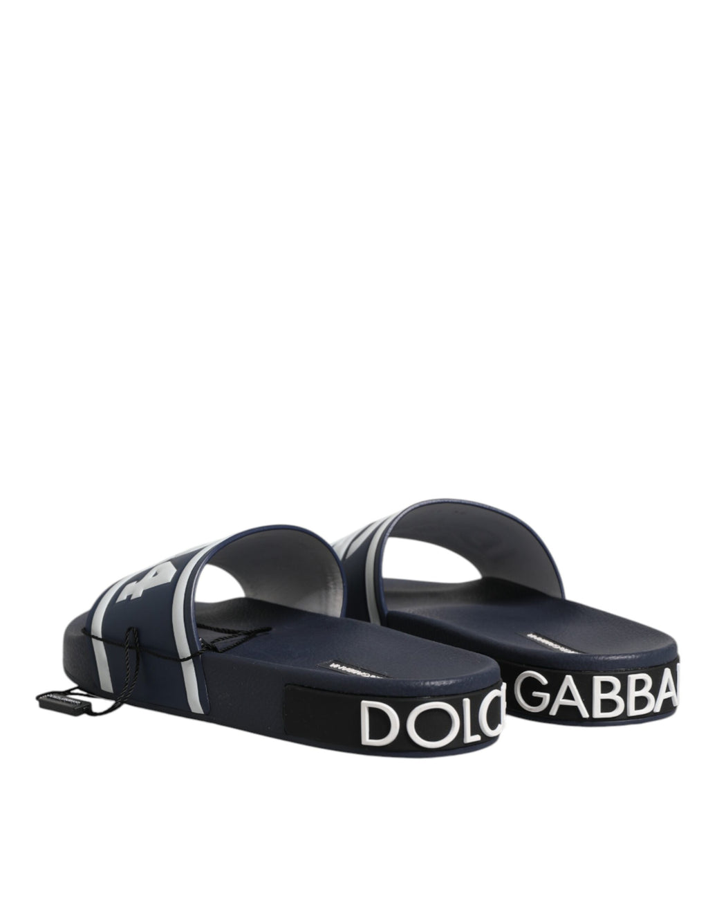 Dolce & Gabbana Blue DG Logo Slides Sandals Beachwear Shoes