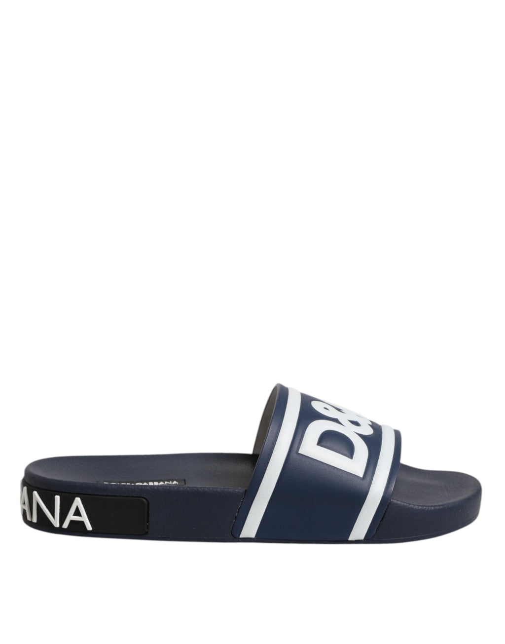 Dolce & Gabbana Blue DG Logo Slides Sandals Beachwear Shoes