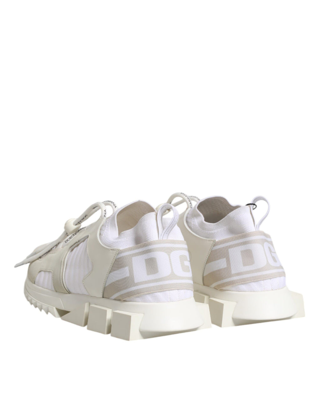 Dolce & Gabbana White Mesh Sorrento Trekking Sneakers Shoes