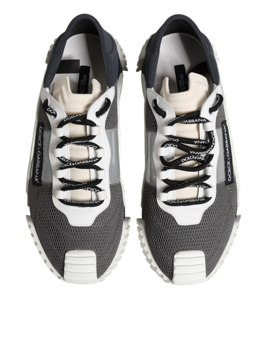 Dolce & Gabbana Gray Lace Up Low Top NS1 Sneakers Shoes