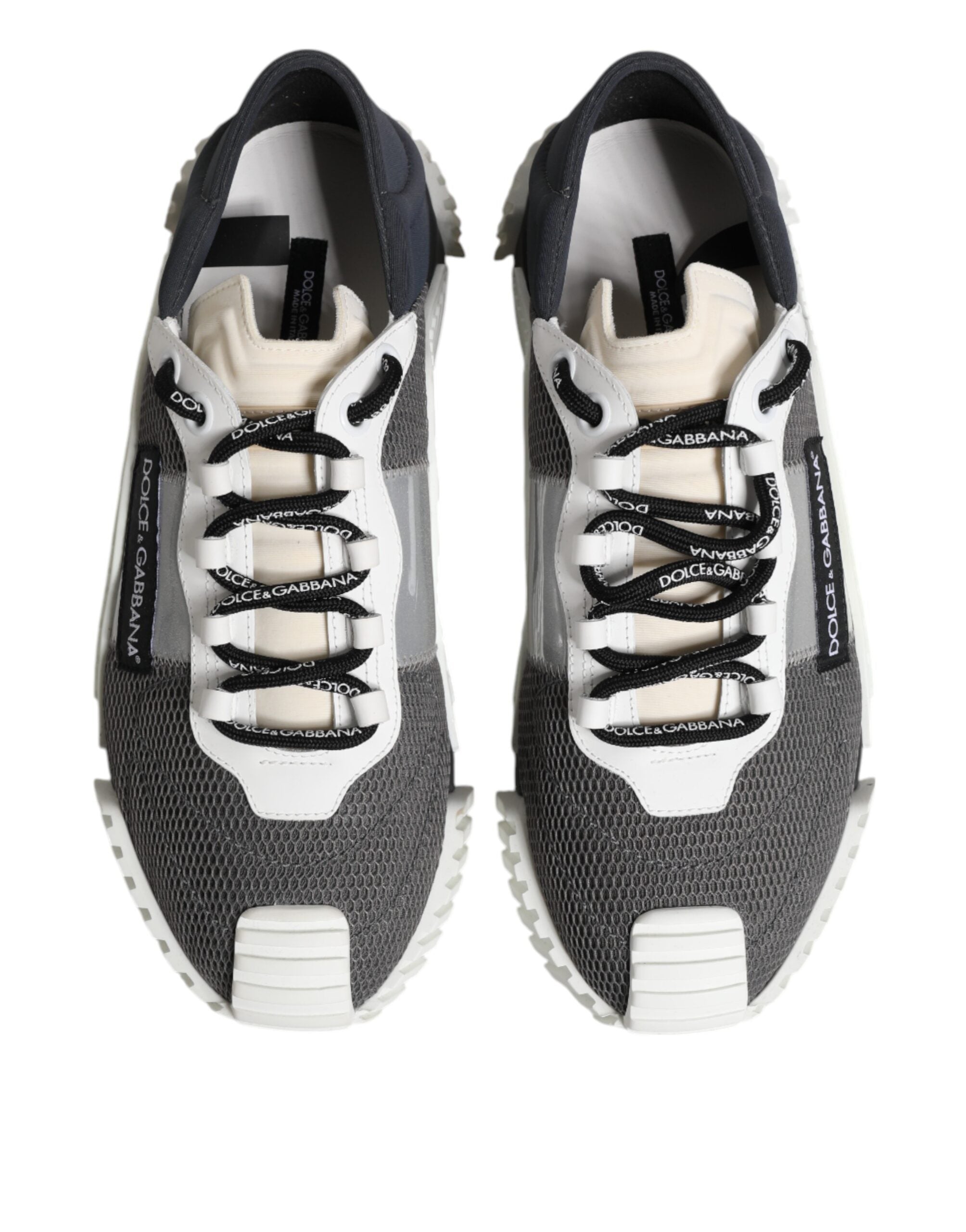Dolce & Gabbana Gray Lace Up Low Top NS1 Sneakers Shoes