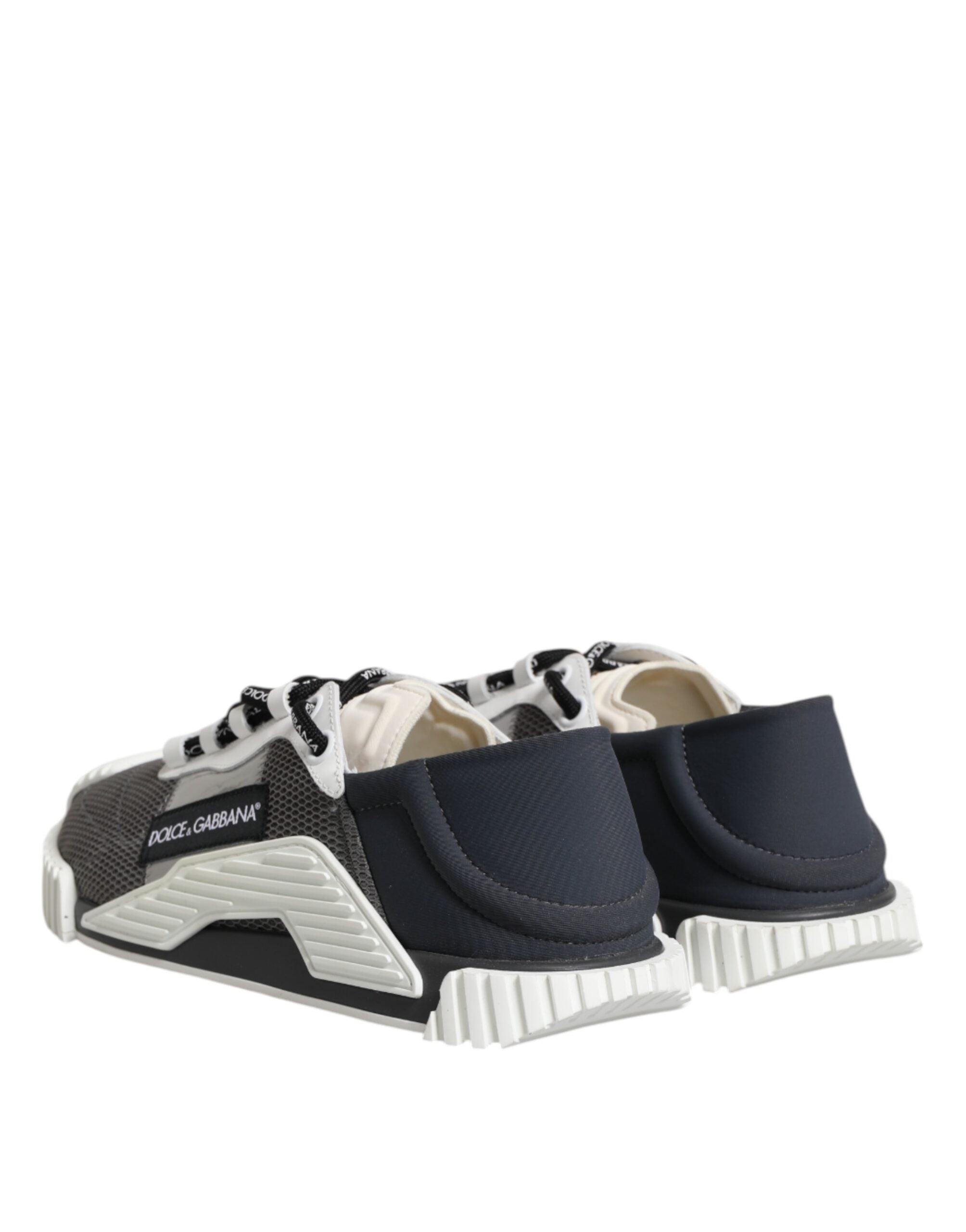 Dolce & Gabbana Gray Lace Up Low Top NS1 Sneakers Shoes