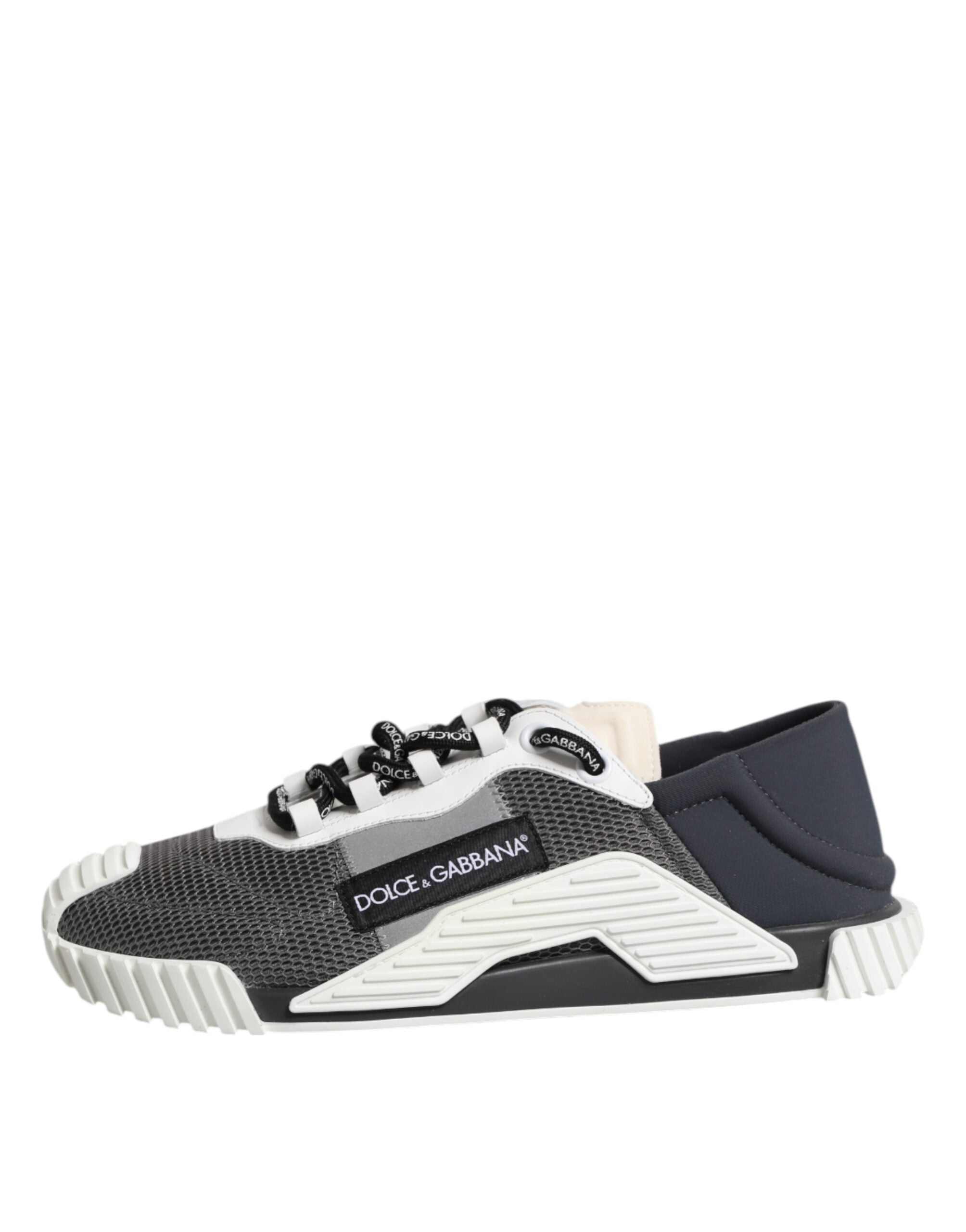 Dolce & Gabbana Gray Lace Up Low Top NS1 Sneakers Shoes