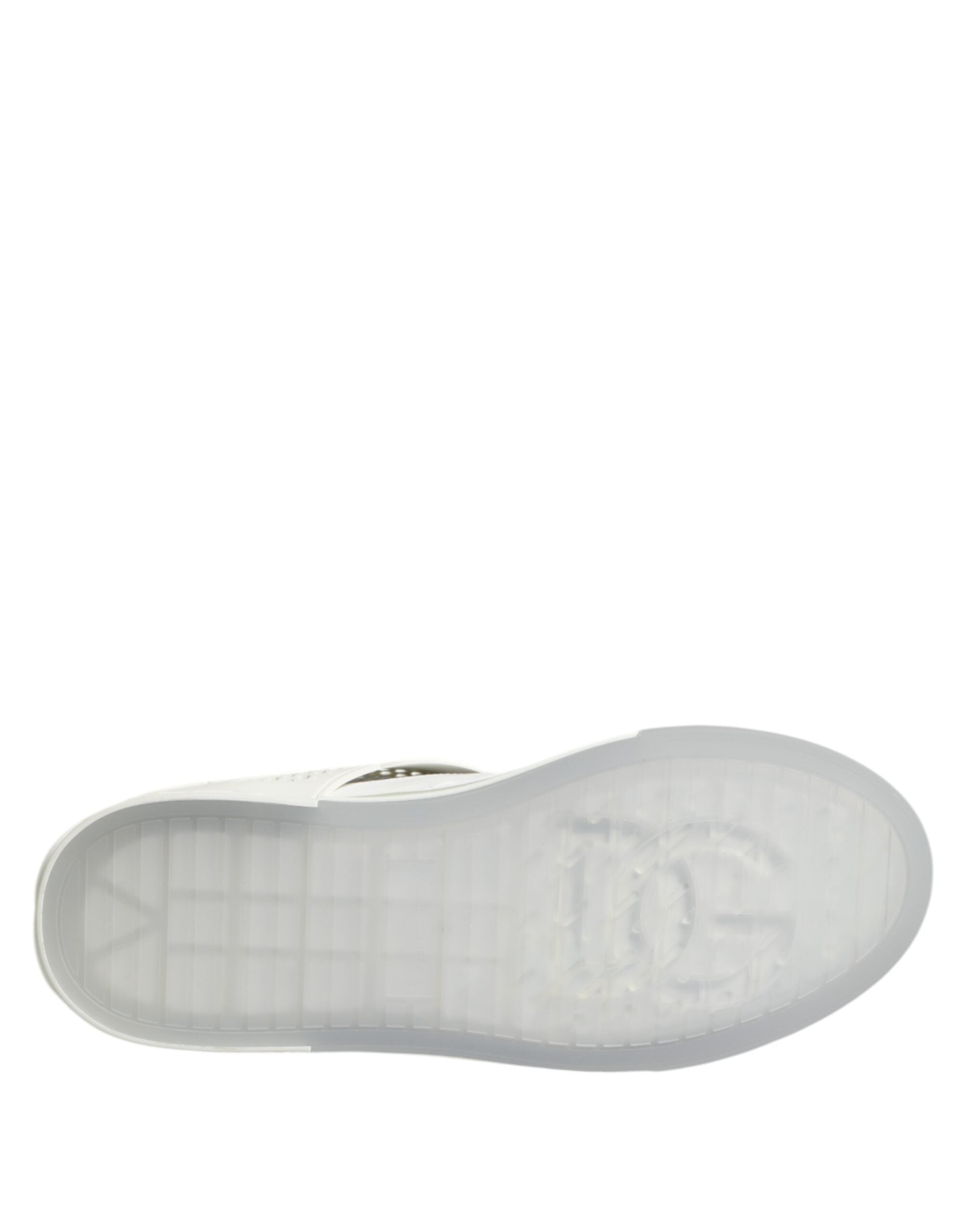 Dolce & Gabbana White Low Top DG Embossed Men Sneakers Shoes