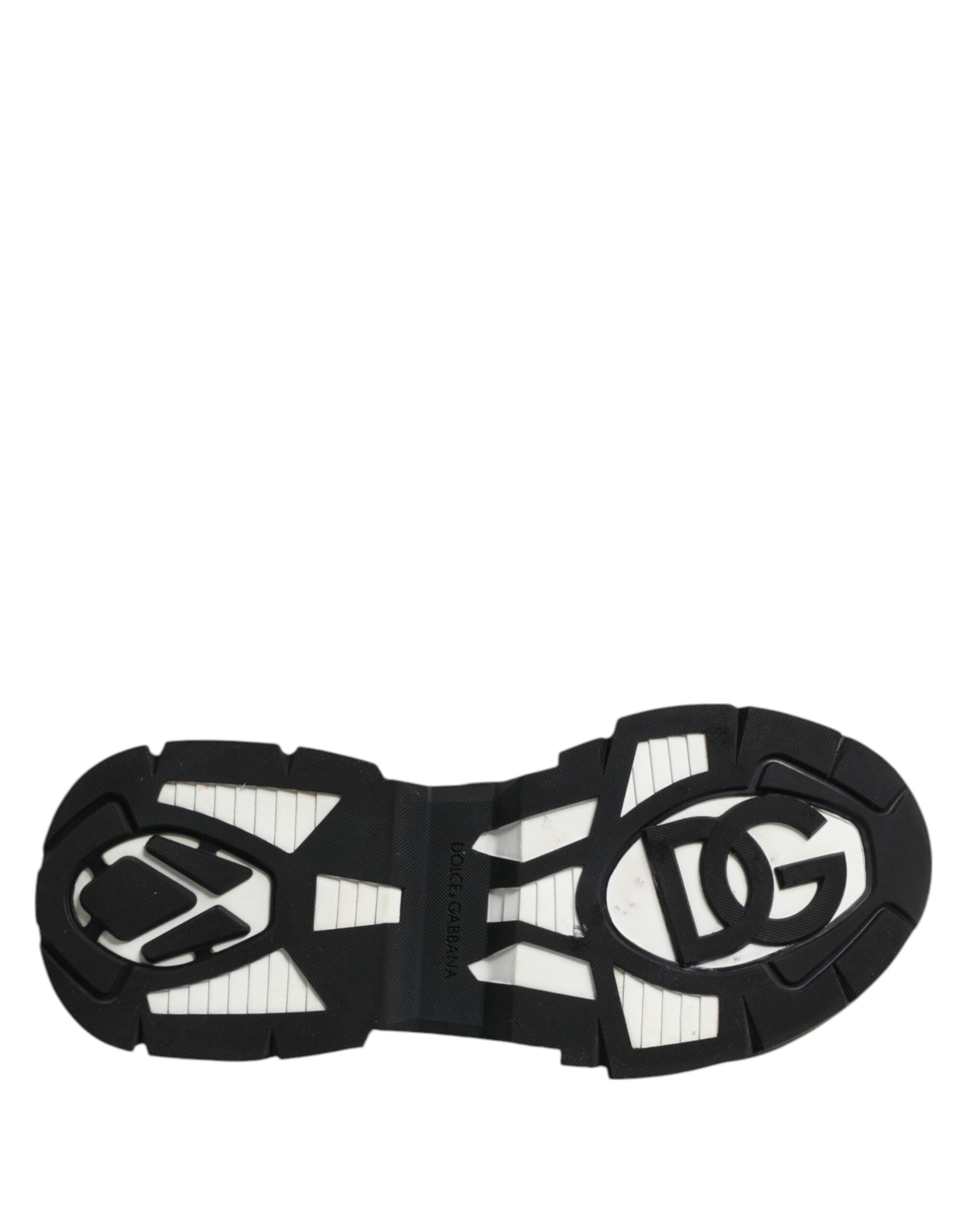 Dolce & Gabbana White Black Logo Airmaster Men Sneakers Shoes