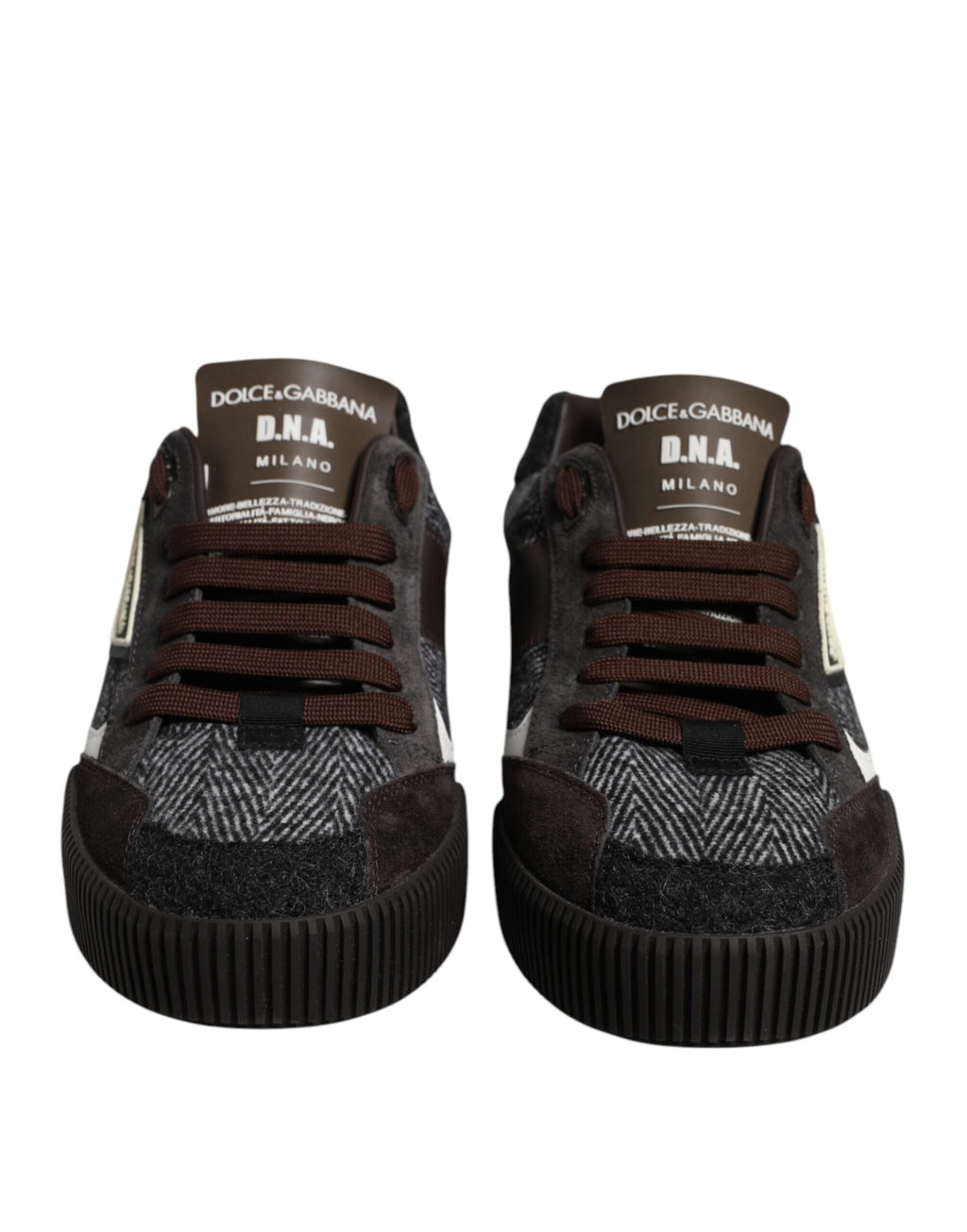 Dolce & Gabbana Multicolor Leather Low Top Sneakers Shoes