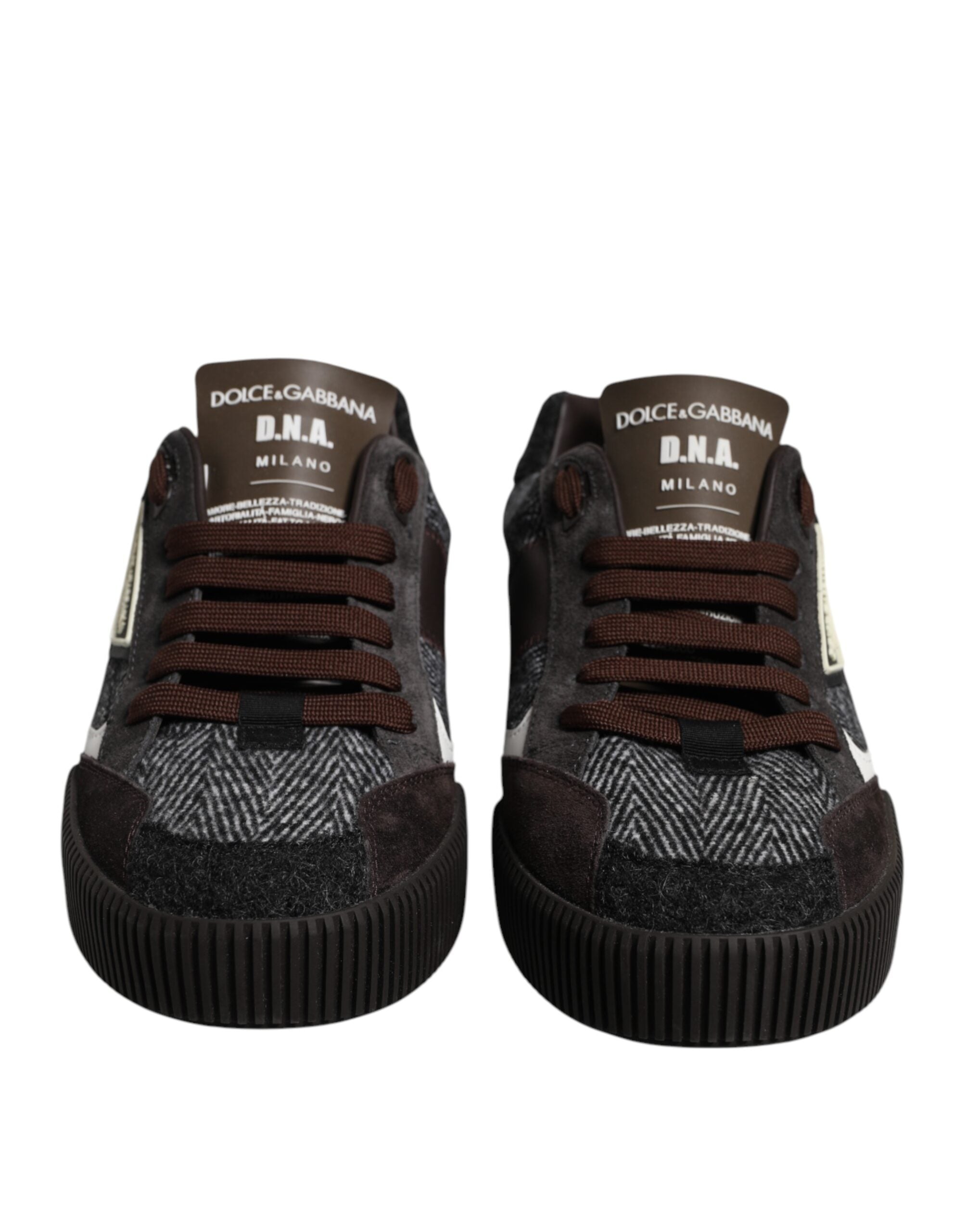 Dolce & Gabbana Multicolor Leather Low Top Sneakers Shoes