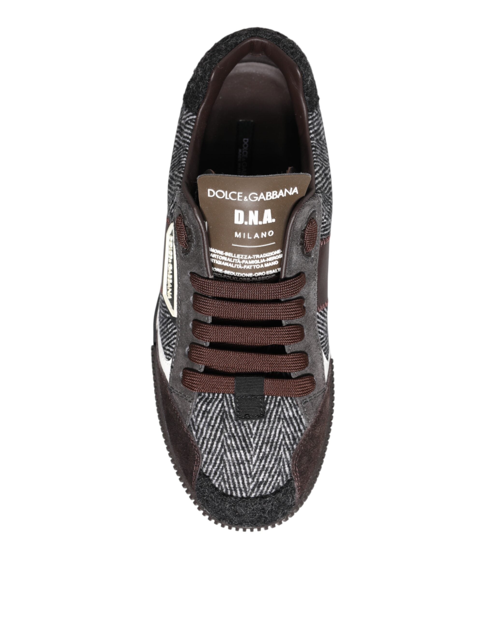 Dolce & Gabbana Multicolor Leather Low Top Sneakers Shoes