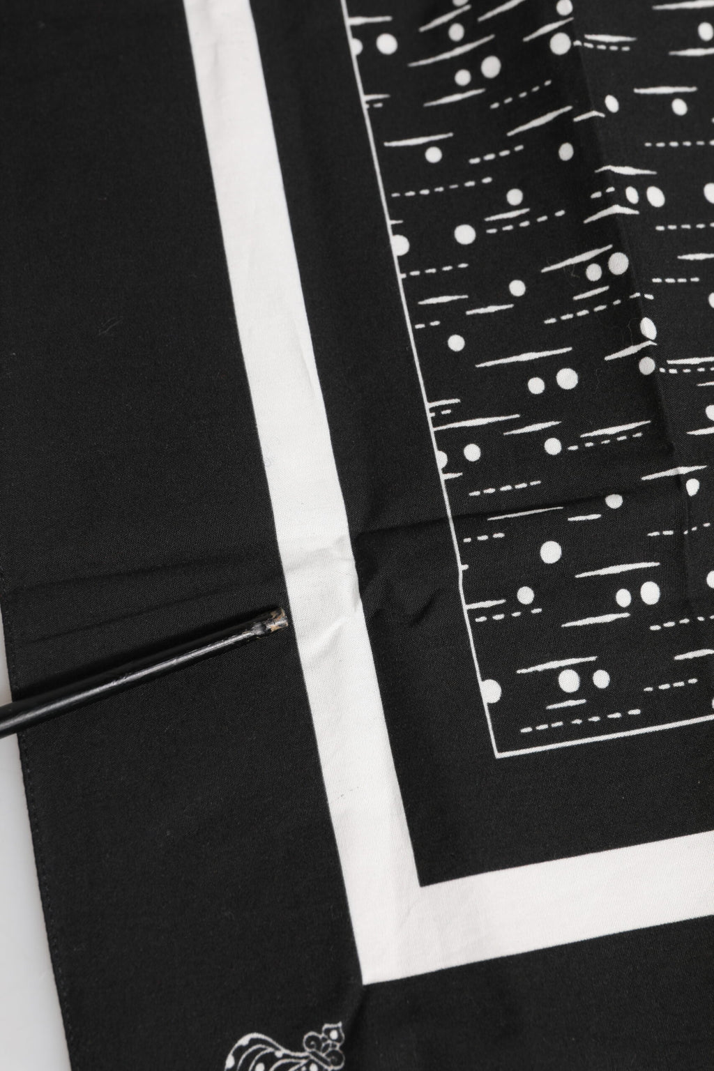 Dolce & Gabbana Black White Printed Square Foulard Scarf