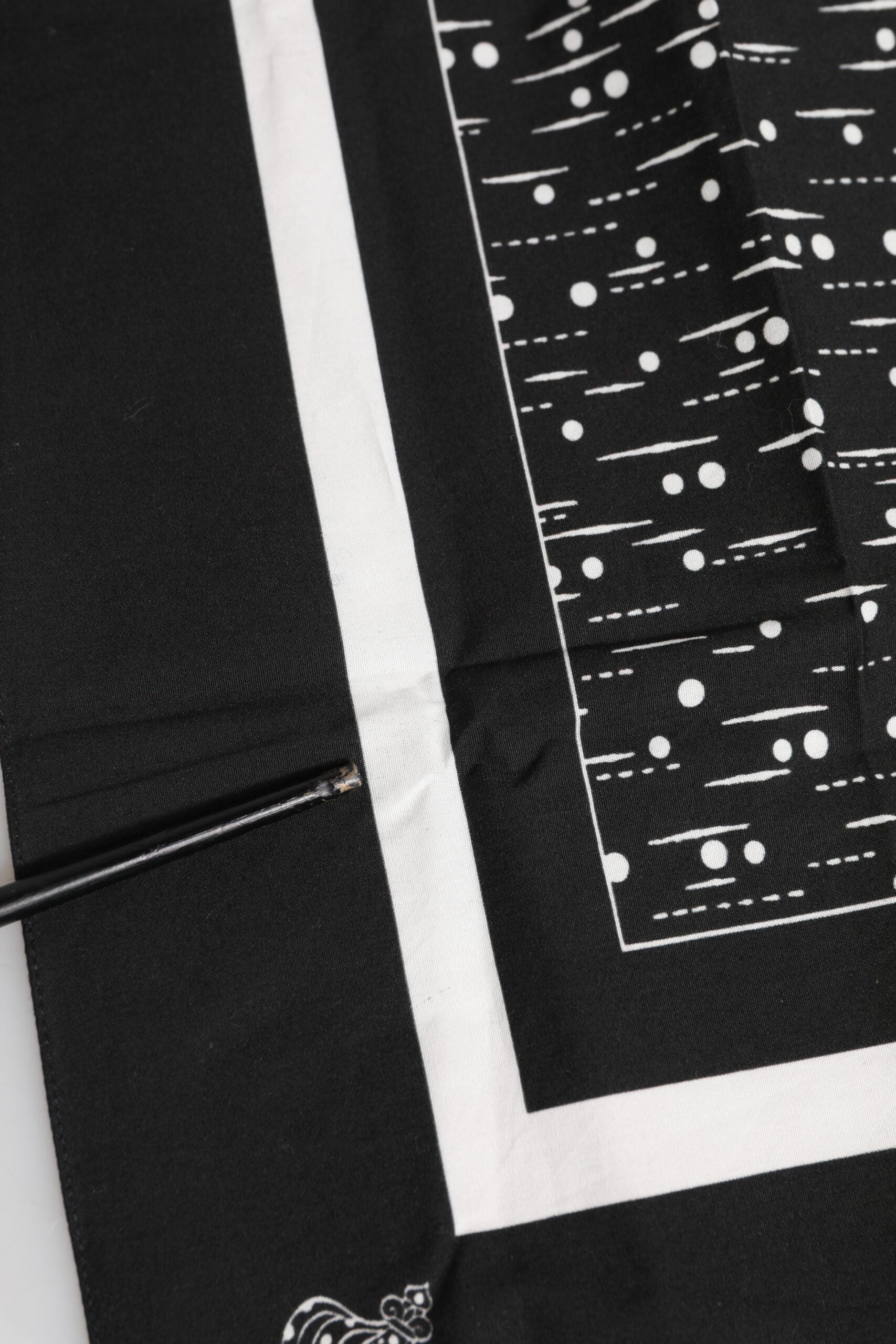 Dolce & Gabbana Black White Printed Square Foulard Scarf