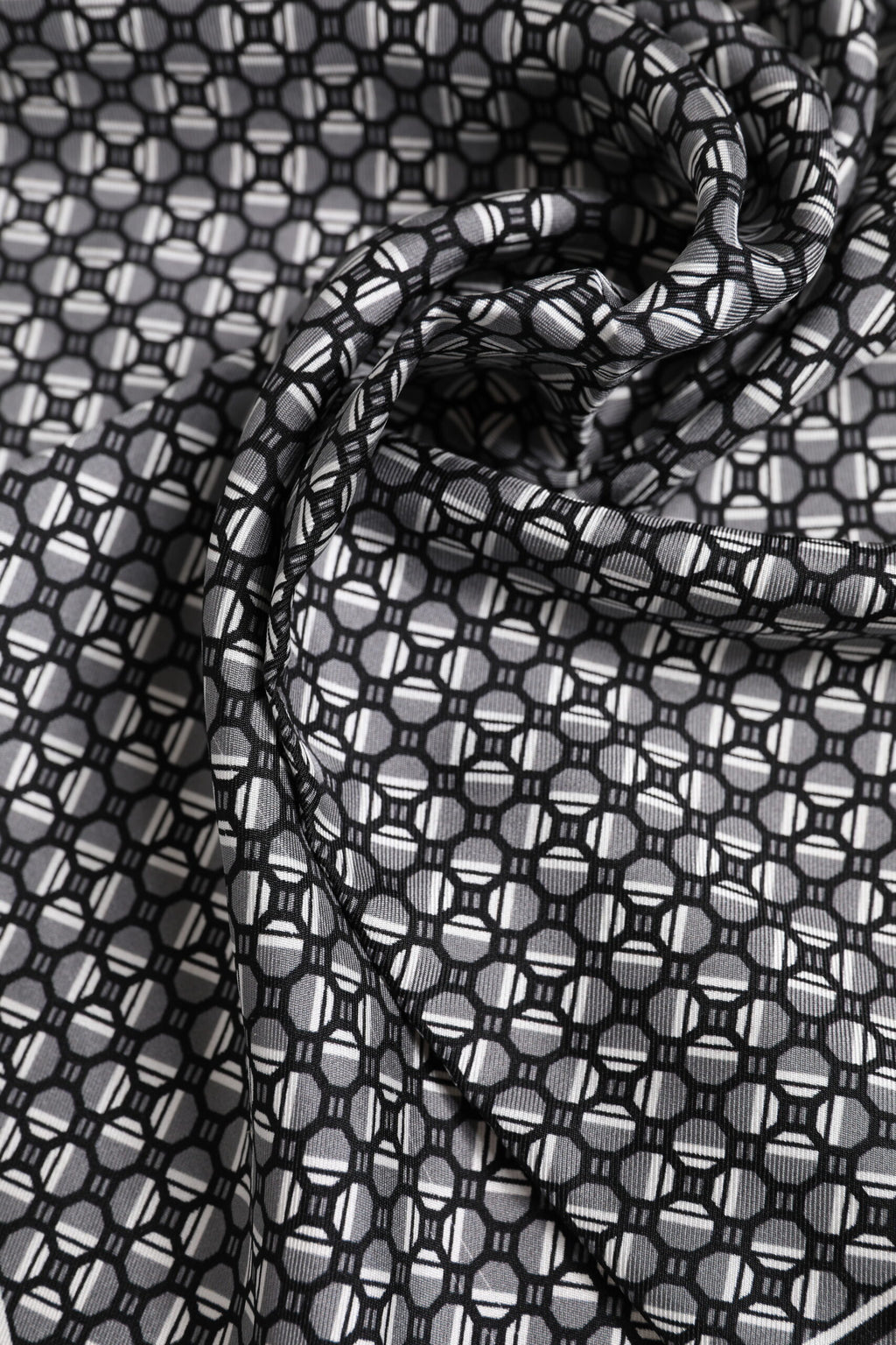 Dolce & Gabbana Black White Patterned Square Foulard Scarf