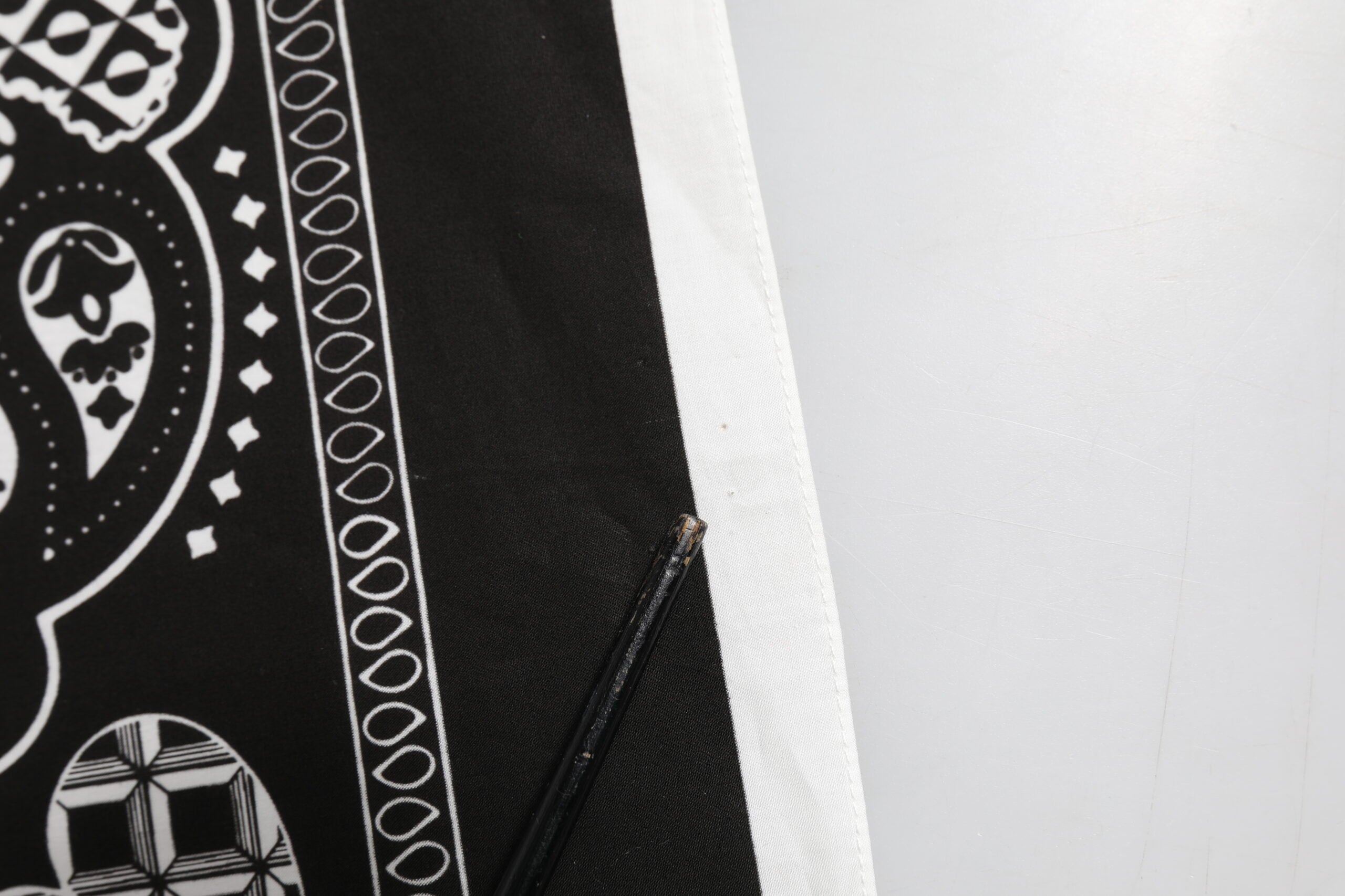 Dolce & Gabbana Black White Bandana Square Foulard Scarf