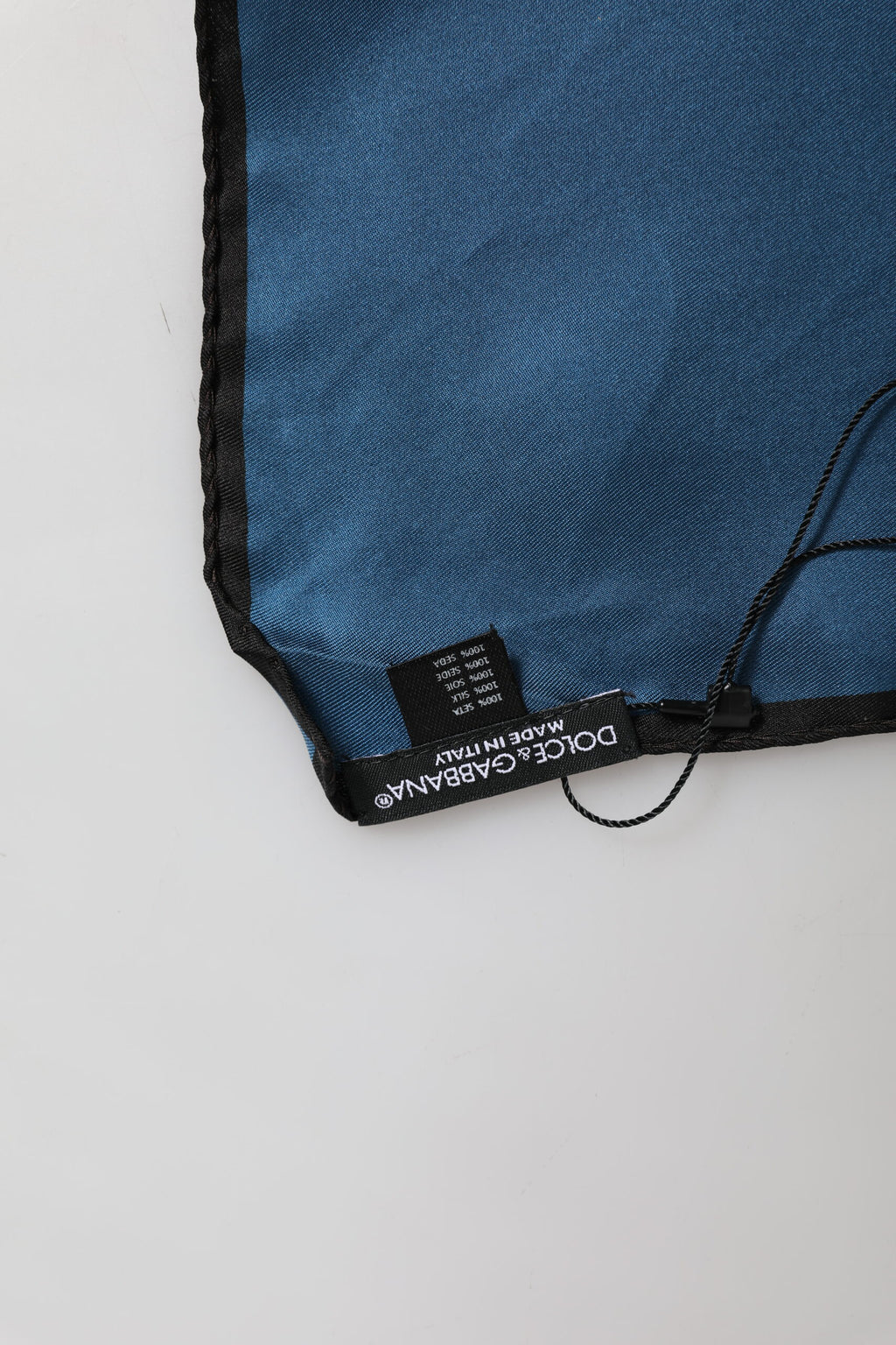 Dolce & Gabbana Blue DG Crown Silk Square Men Foulard Scarf