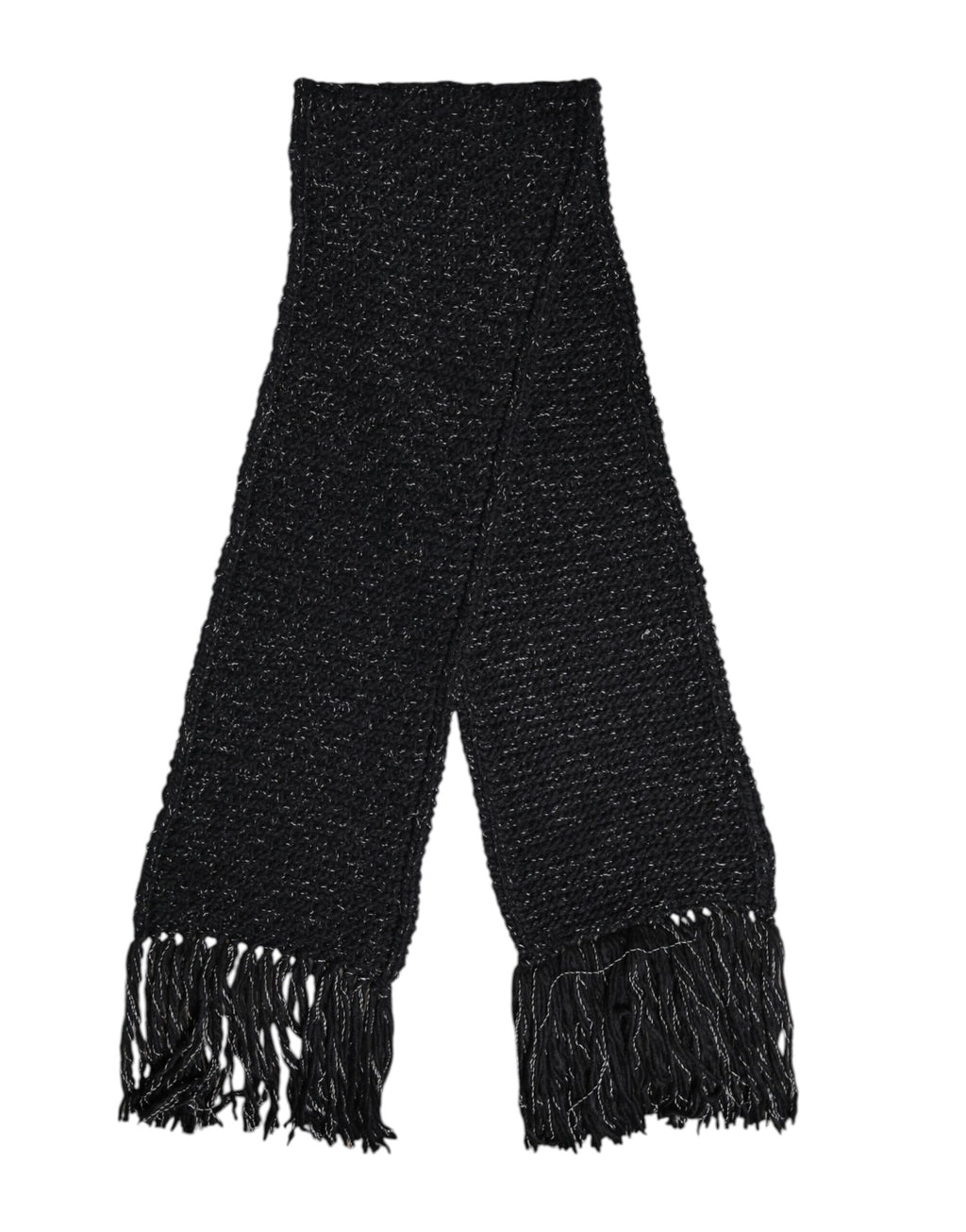 Dolce & Gabbana Black Cashmere Neck Warmer Wrap Shawl Scarf