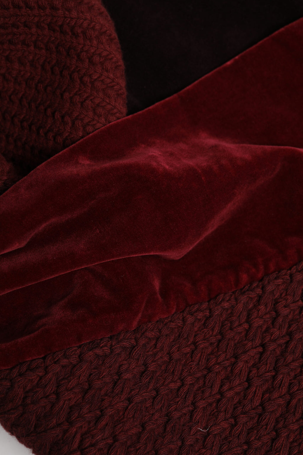 Dolce & Gabbana Maroon Black Neck Warmer Wrap Shawl Scarf