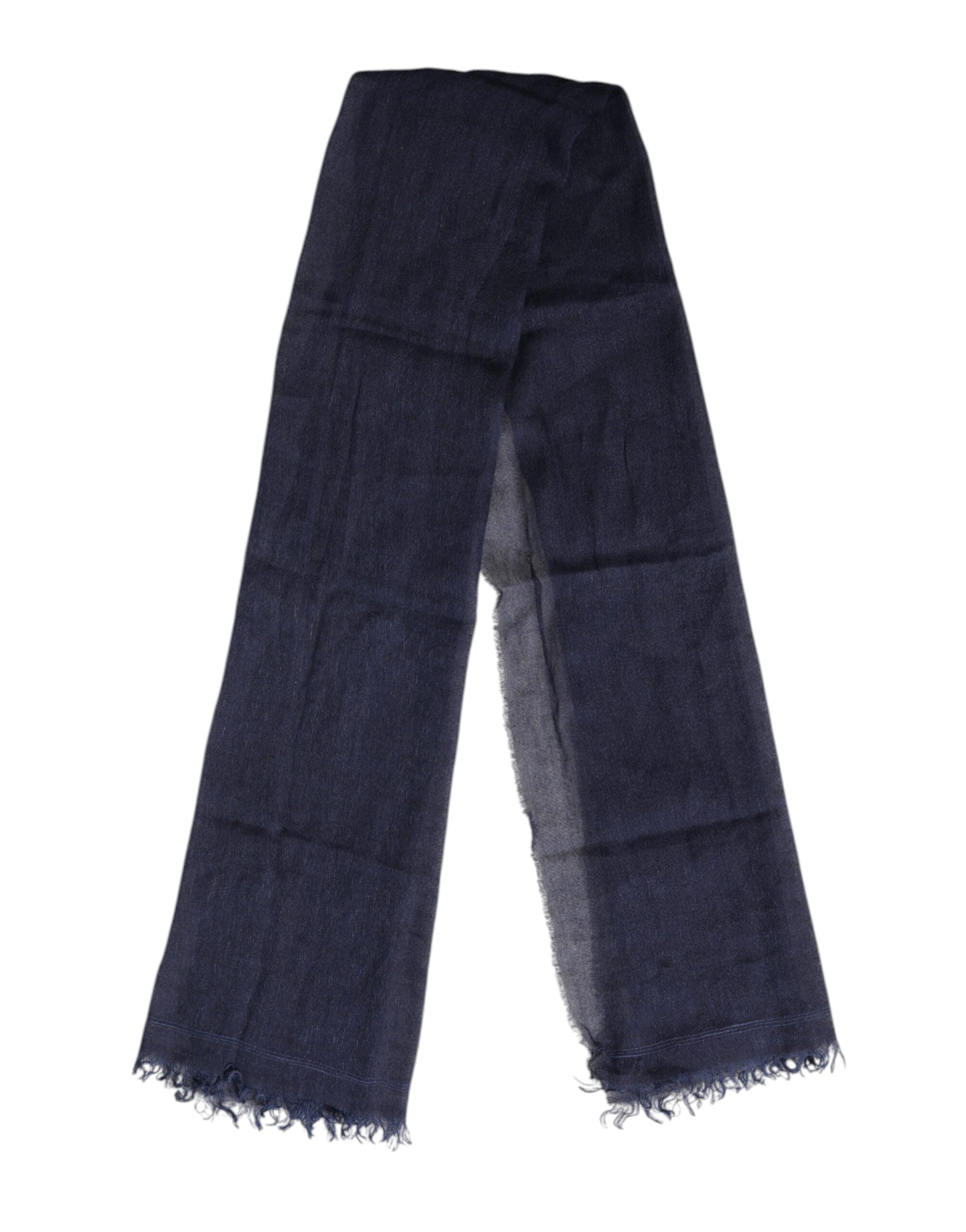 Dolce & Gabbana Dark Blue Neck Warmer Wrap Men Shawl Scarf