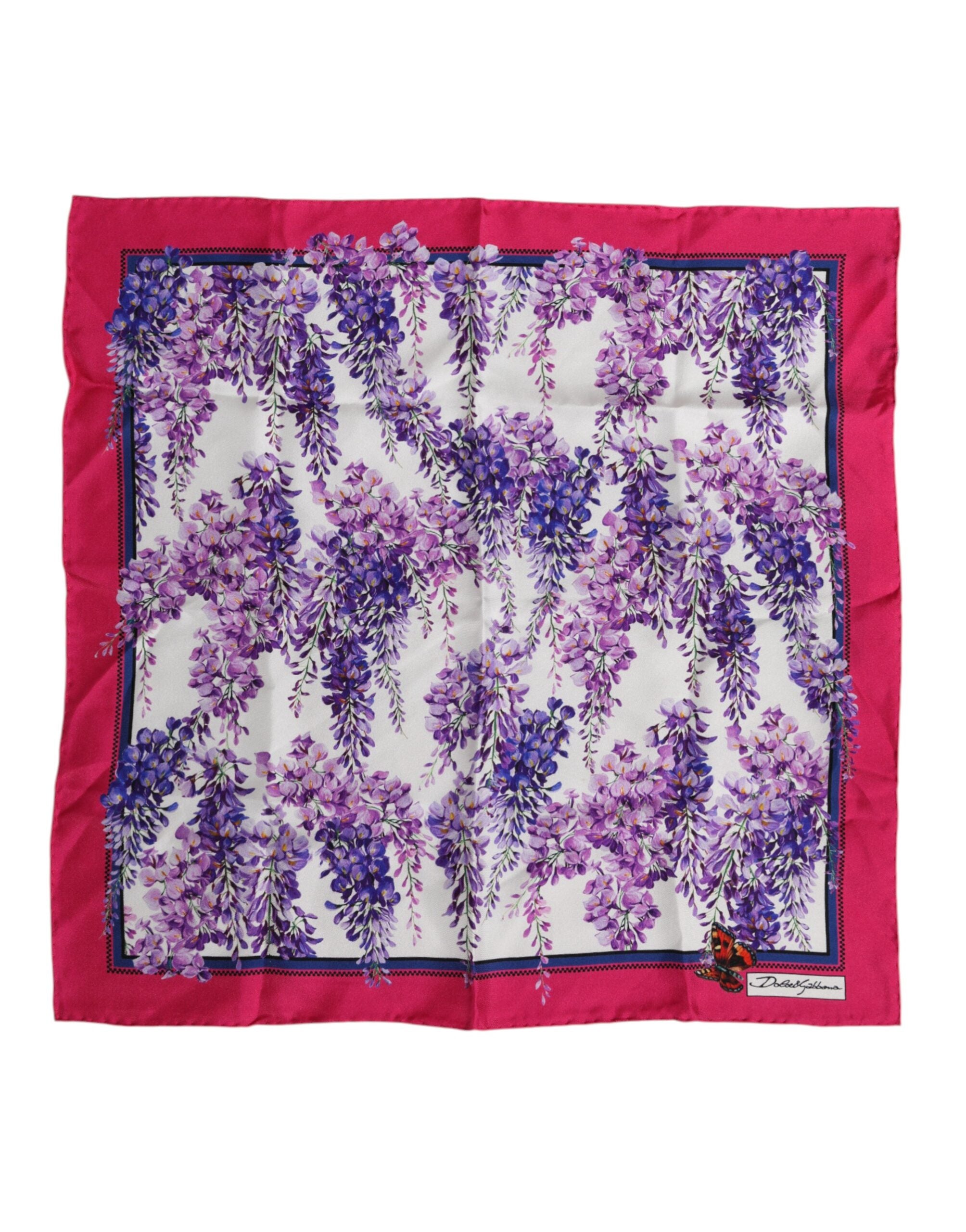 Dolce & Gabbana Multicolor Floral Print Square Foulard Scarf