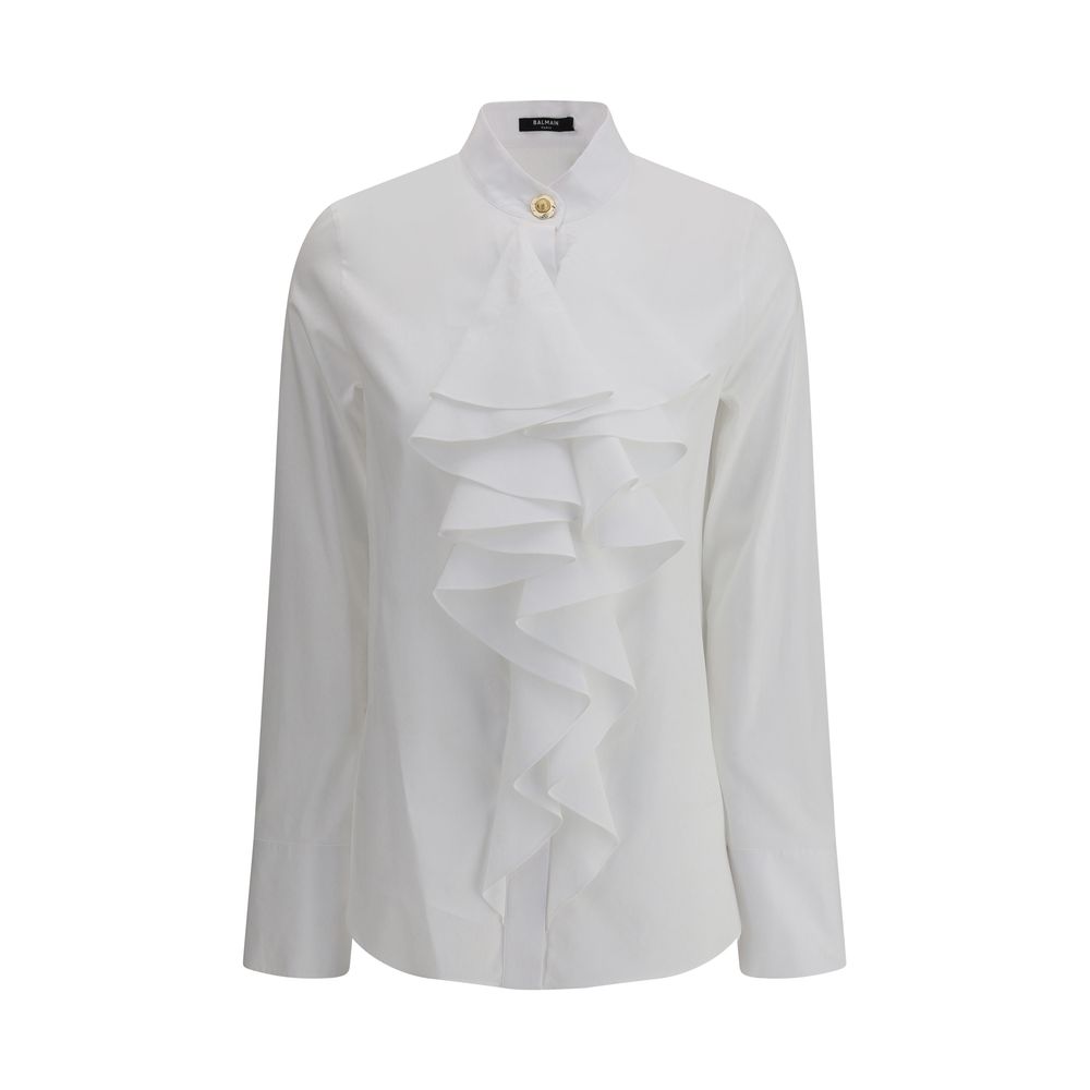 Balmain Poplin ruffle Shirt