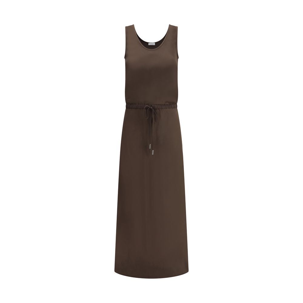 Brunello Cucinelli Satin Long Dress