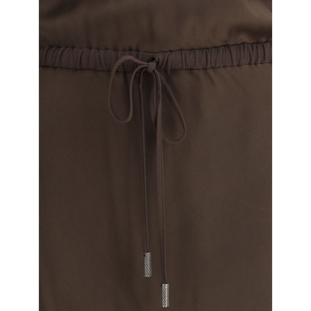 Brunello Cucinelli Satin Long Dress