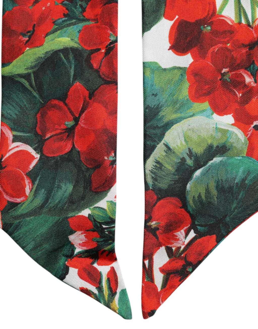 Dolce & Gabbana Multicolor Floral Silk Skinny Neck Wrap Scarf