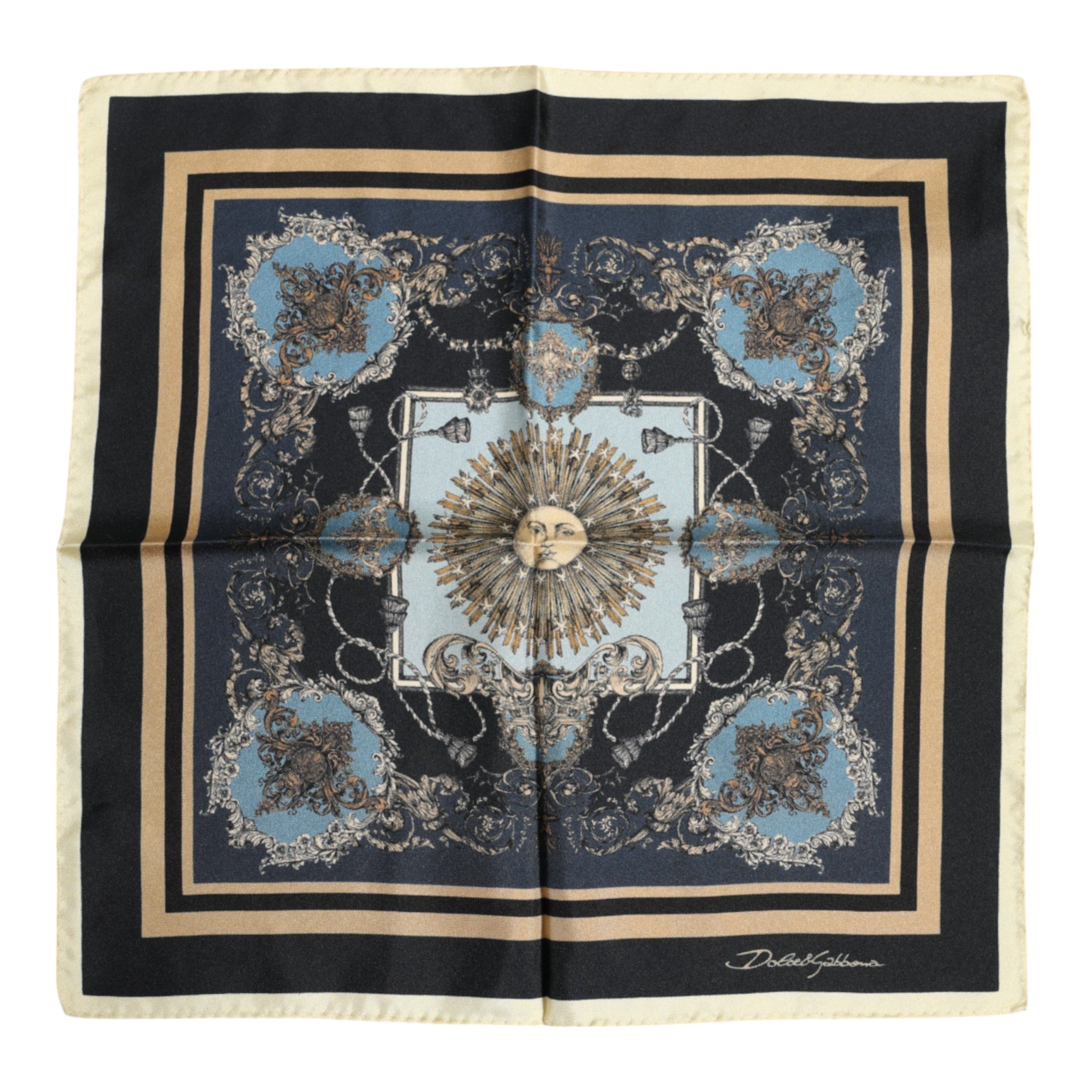 Dolce & Gabbana Multicolor Cashmere Square Men Foulard Scarf