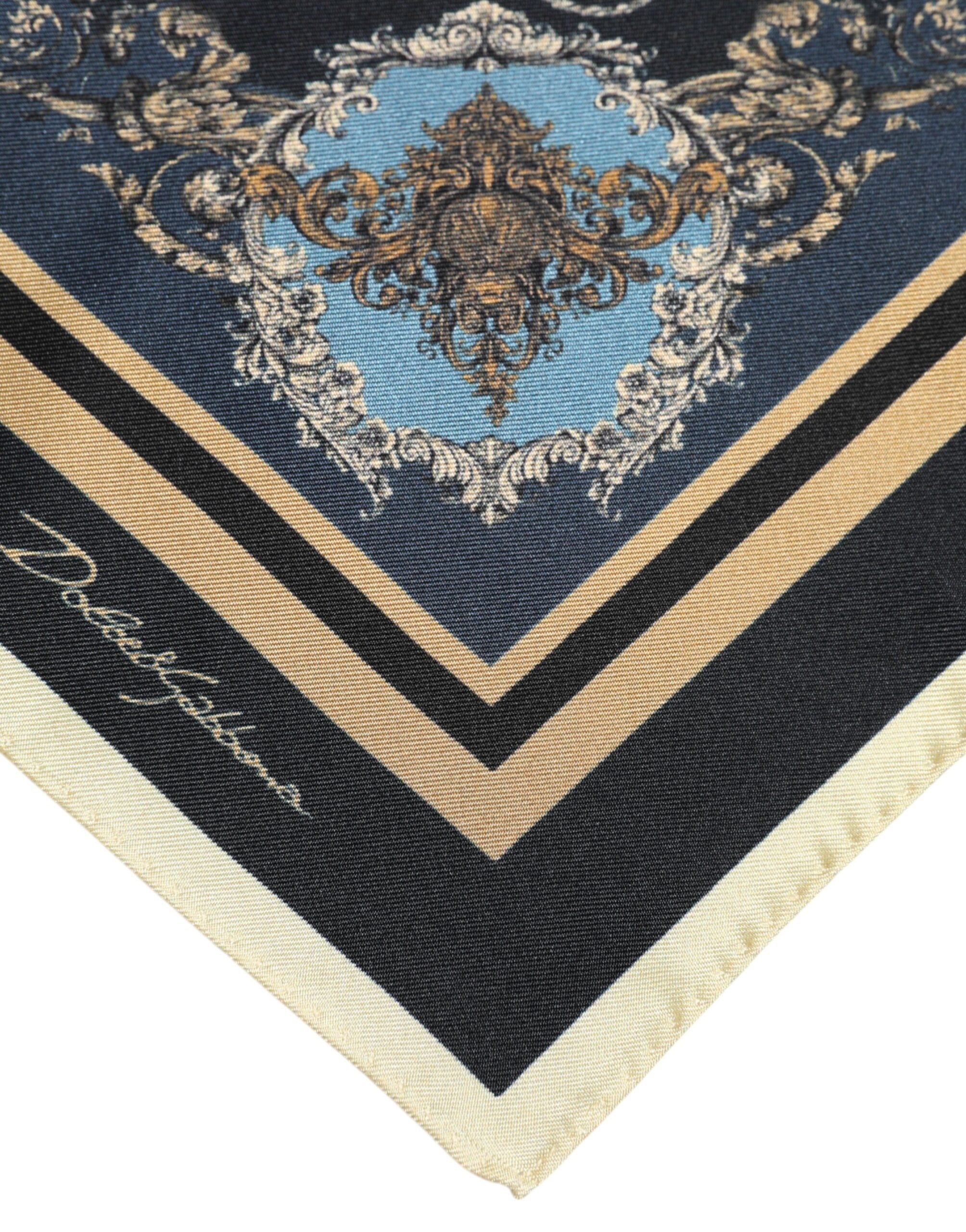 Dolce & Gabbana Multicolor Cashmere Square Men Foulard Scarf