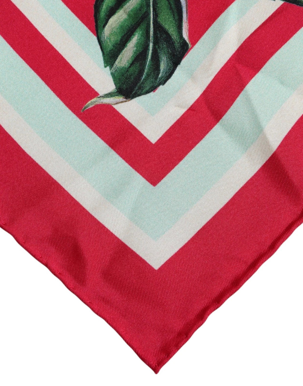 Dolce & Gabbana Multicolor Floral Modal Square Foulard Scarf
