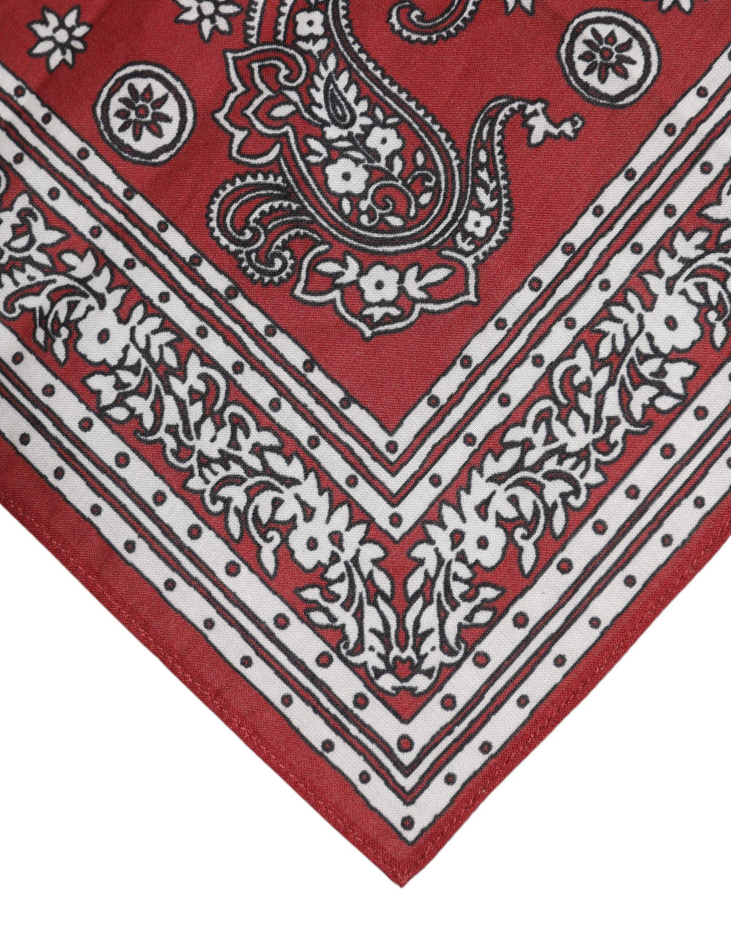 Dolce & Gabbana Red Floral Cotton Square Foulard Scarf
