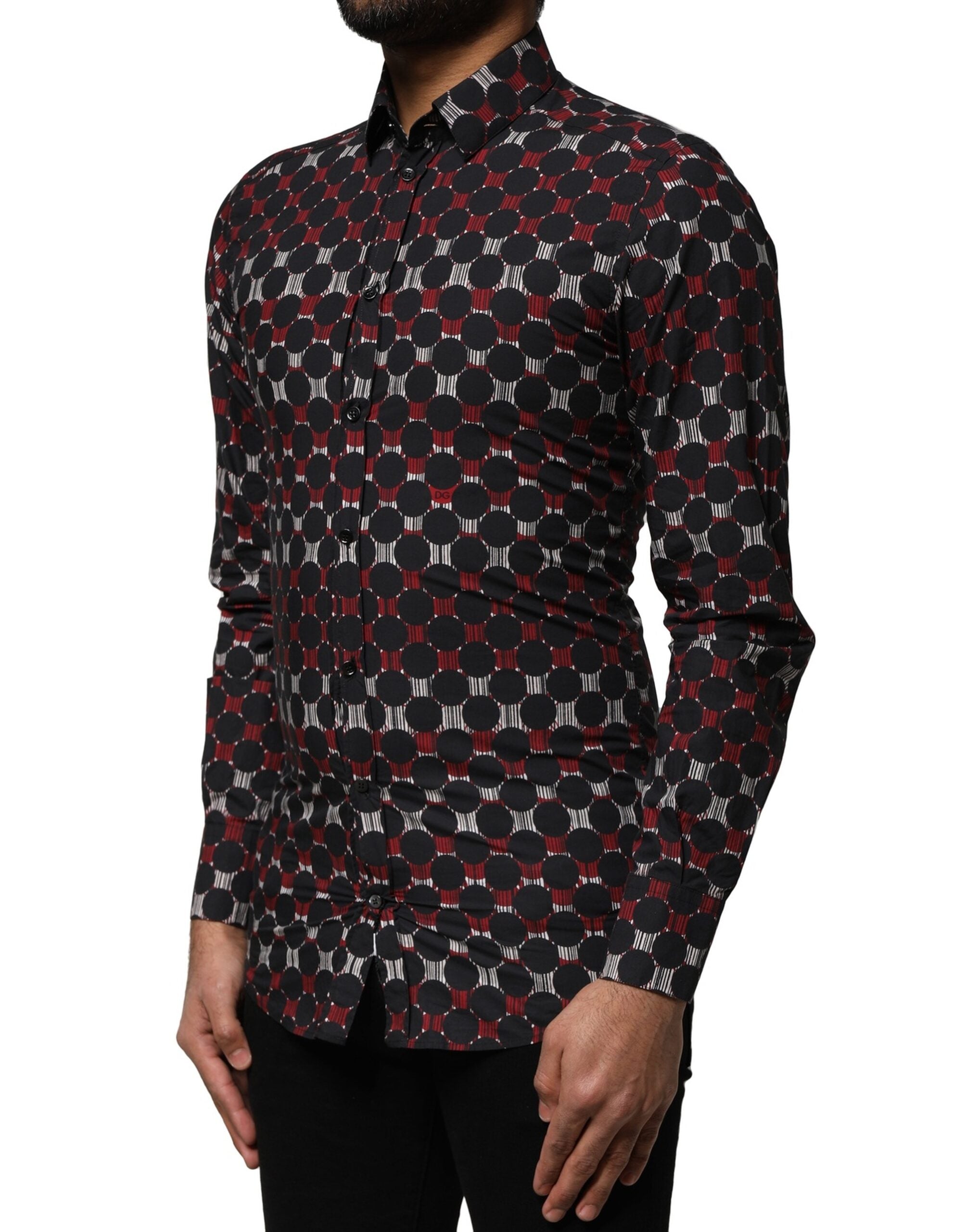 Dolce & Gabbana Multicolor Cotton GOLD Long Sleeves Shirt