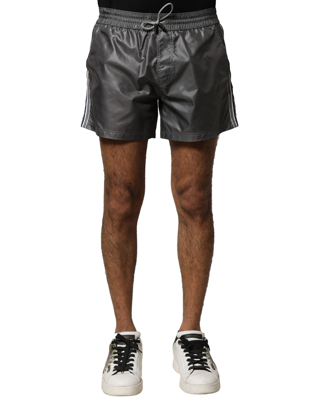 Dolce & Gabbana Gray Polyester Mid Waist Casual Bermuda Shorts