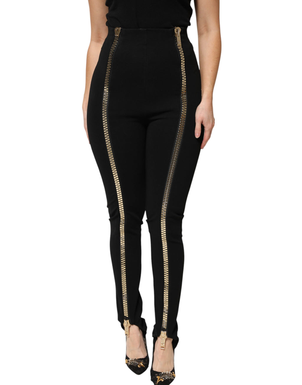 Dolce & Gabbana Black High Waist Skinny Pants