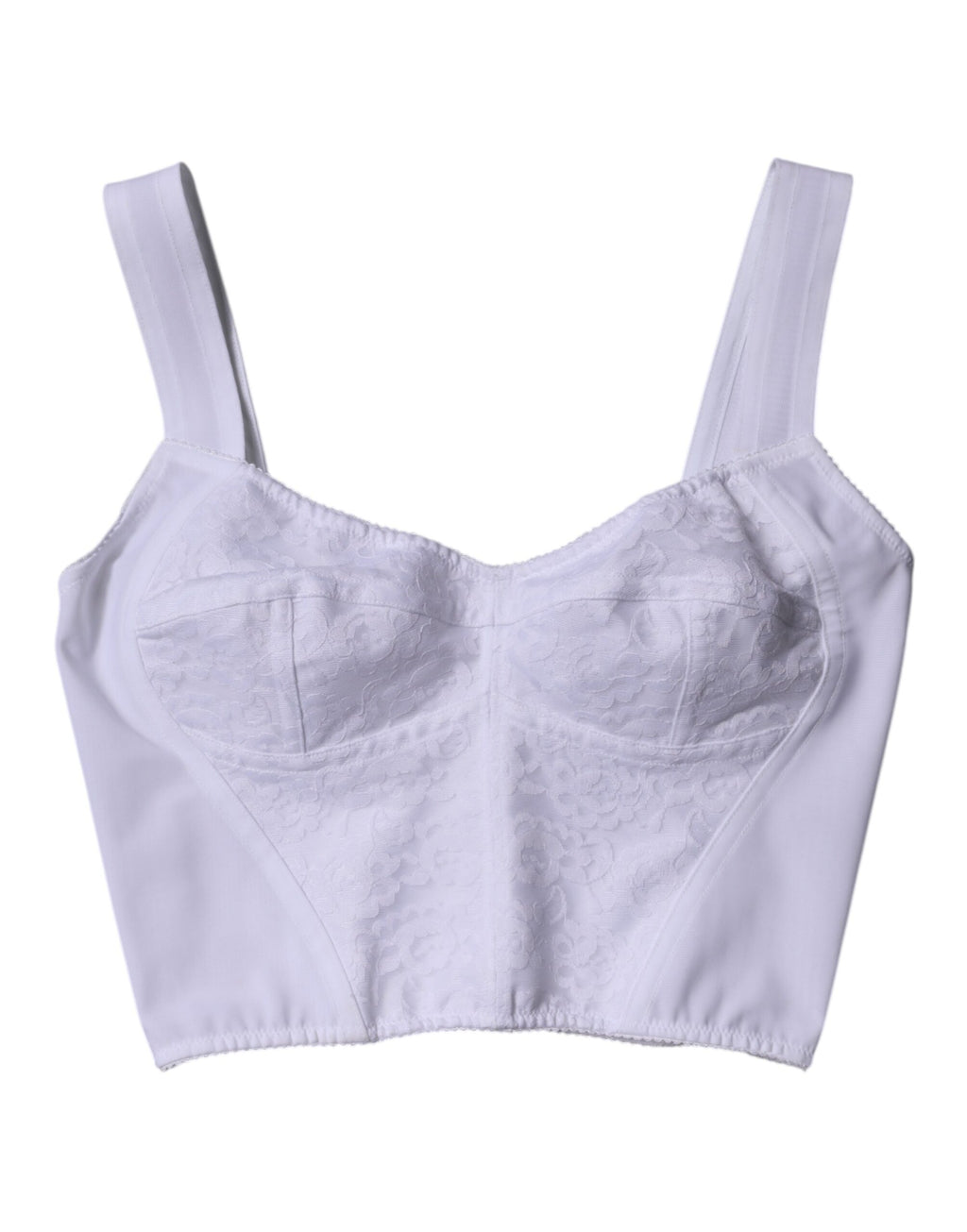 Dolce & Gabbana White Bustier Sleeveless Corset Blouse Top