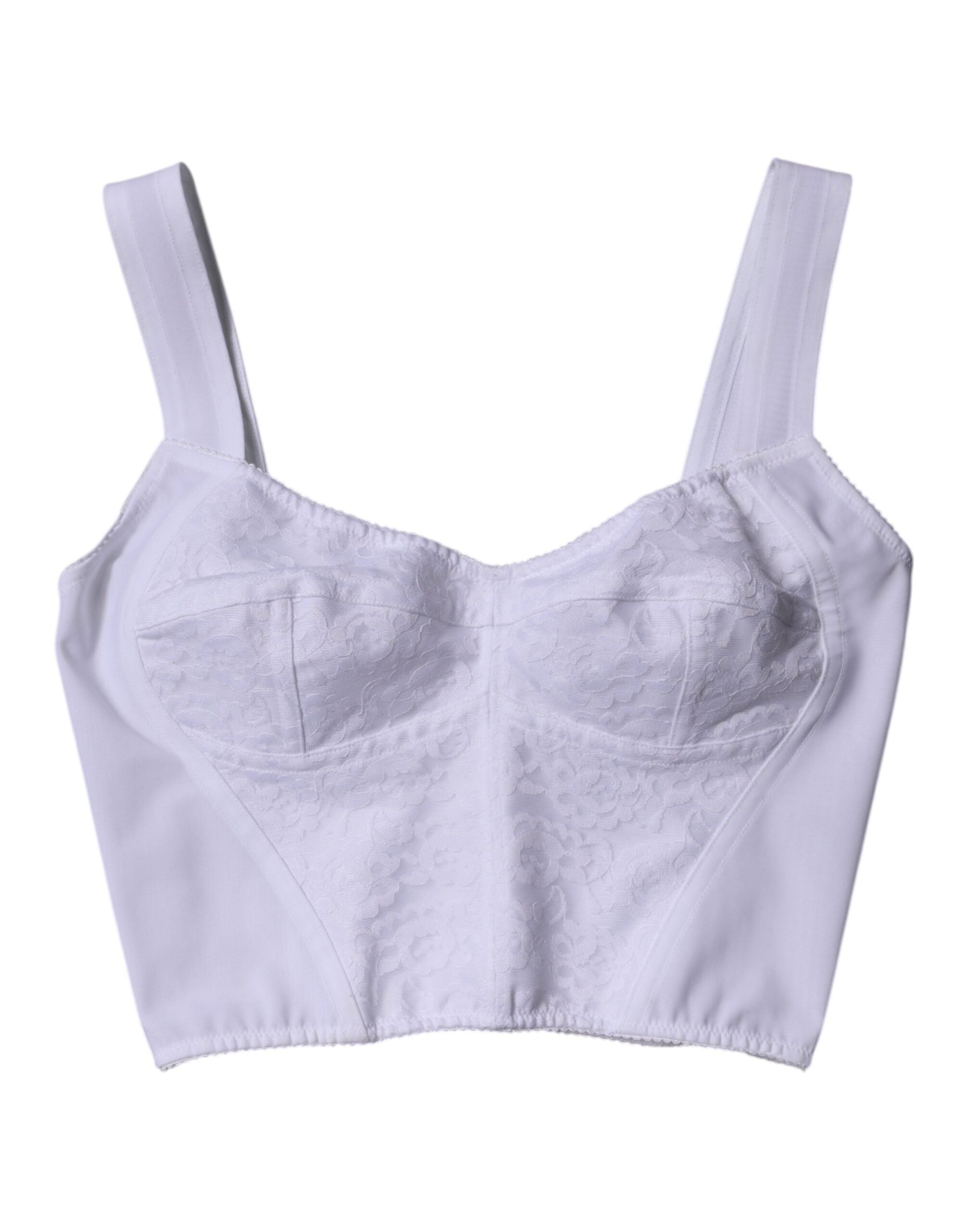 Dolce & Gabbana White Bustier Sleeveless Corset Blouse Top